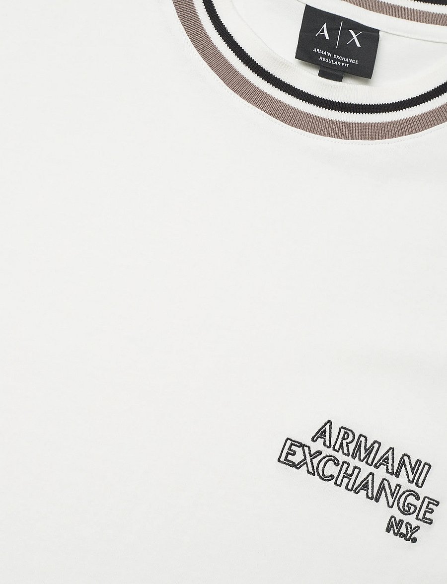 Armani Exchange - T-SHIRT - kurzärmelige t-shirts - off white - 5