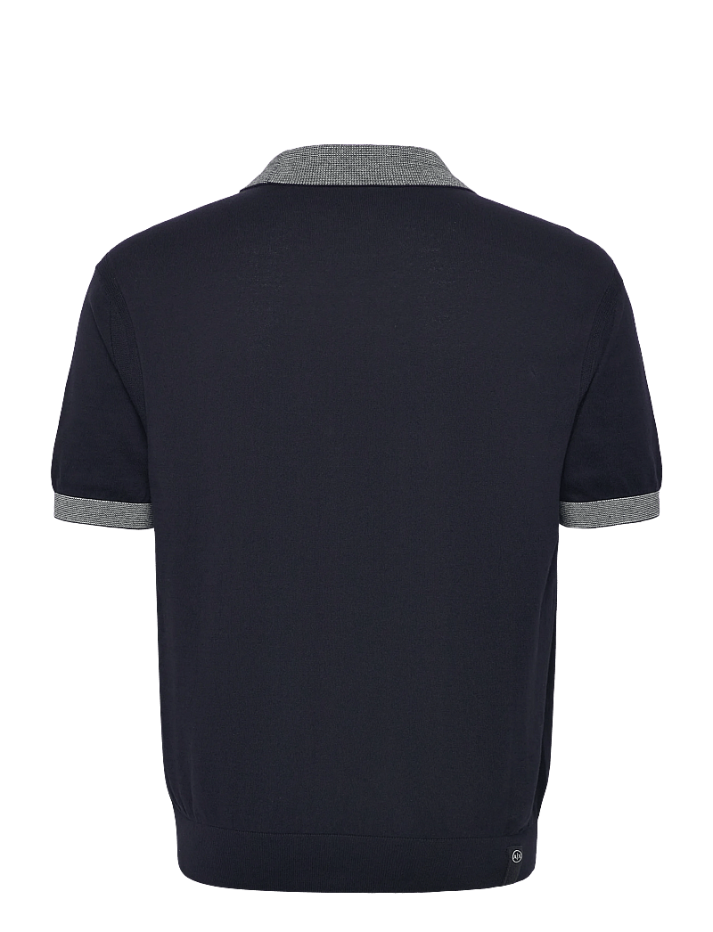 Armani Exchange - KNIT POLO - kootud polosärgid - deep navy - 1