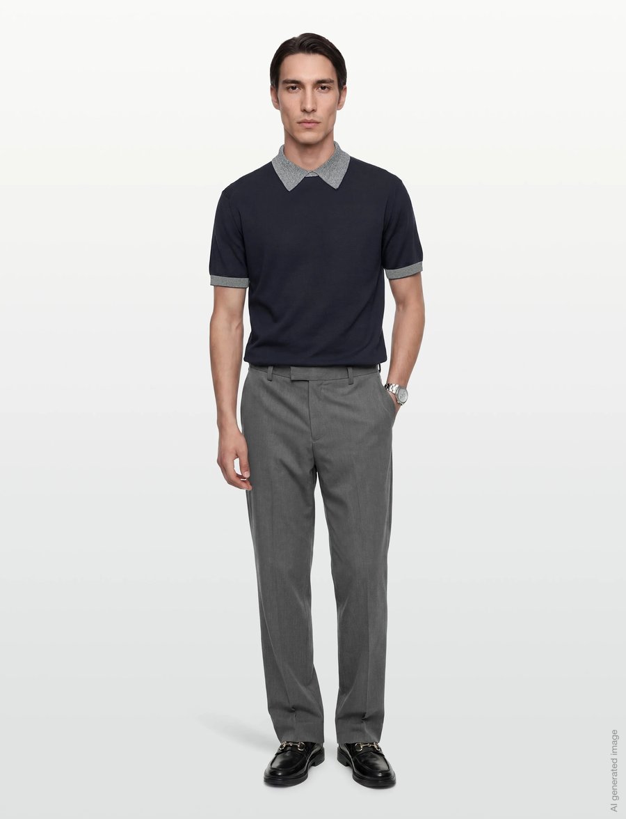 Armani Exchange - KNIT POLO - gestrickte polohemden - deep navy - 0