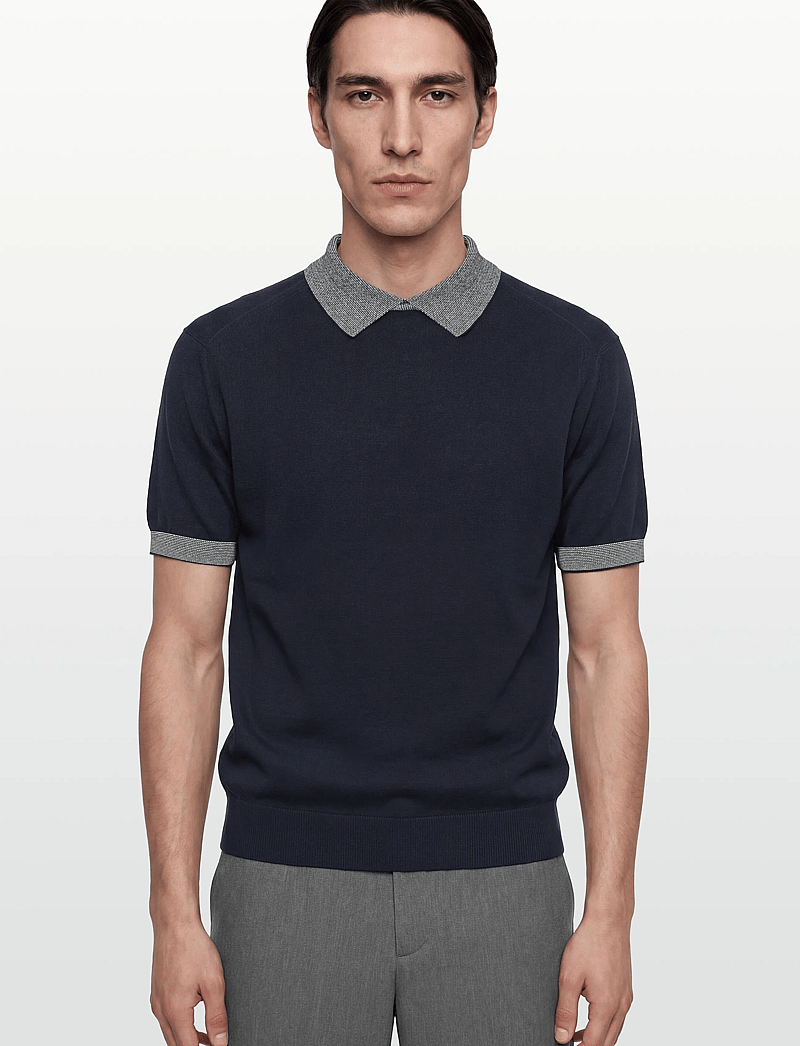 Armani Exchange - KNIT POLO - gestrickte polohemden - deep navy - 3