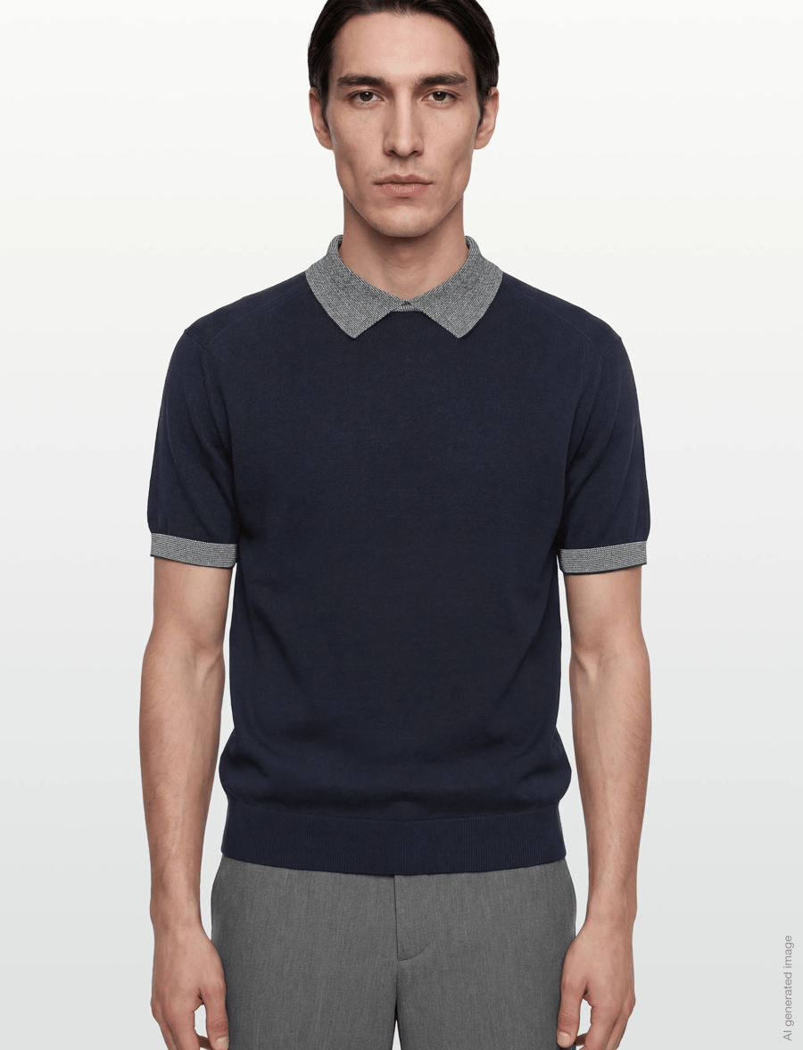 Armani Exchange - KNIT POLO - gestrickte polohemden - deep navy - 3