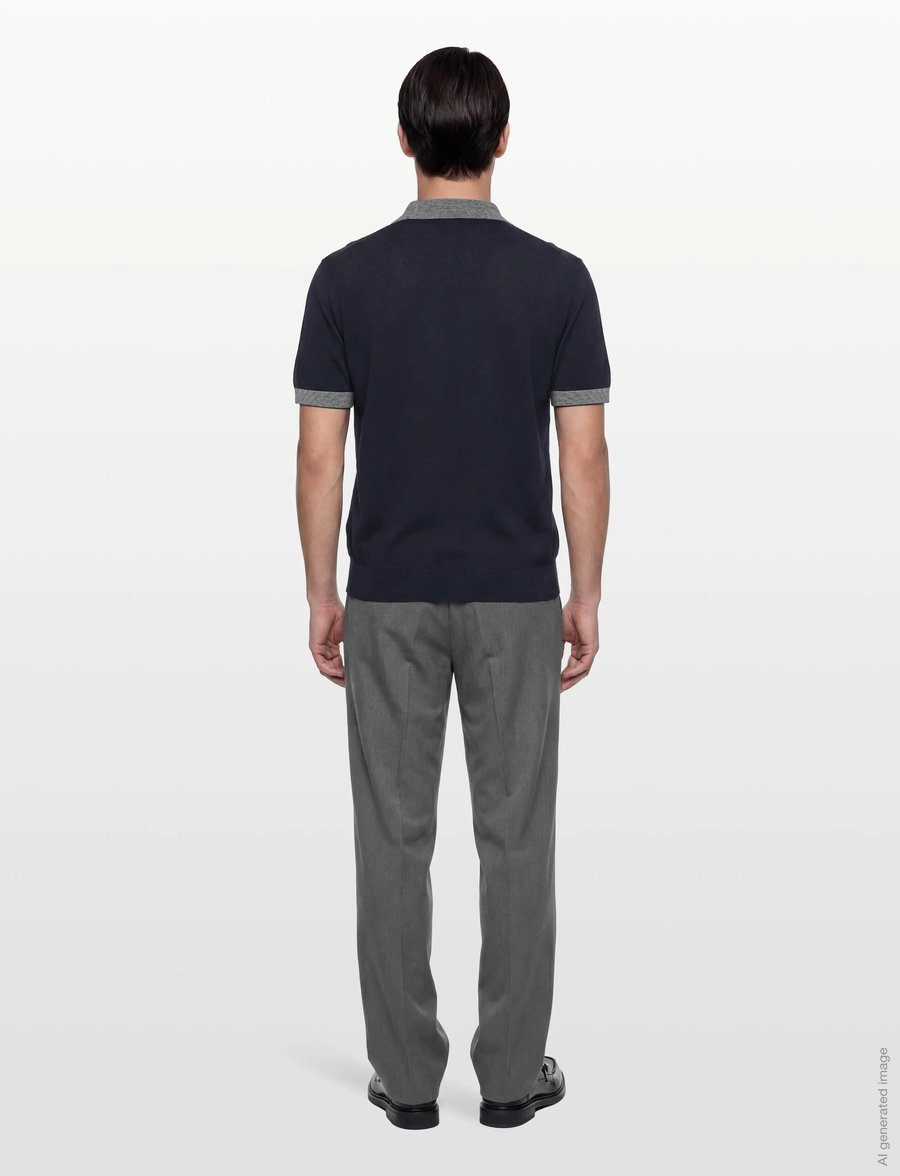 Armani Exchange - KNIT POLO - gestrickte polohemden - deep navy - 4