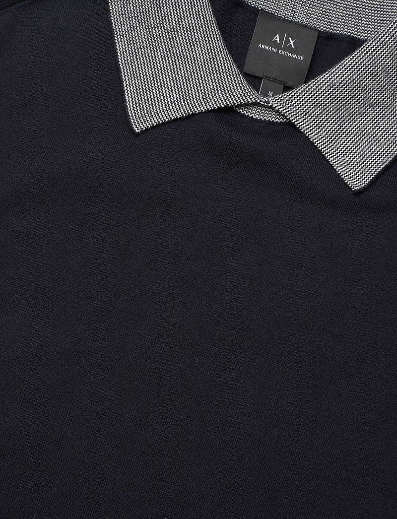 Armani Exchange - KNIT POLO - kootud polosärgid - deep navy - 2