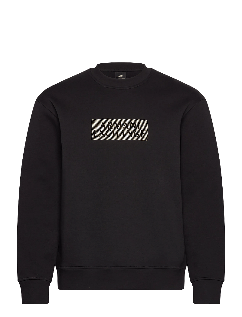 Armani Exchange - SWEATSHIRT - sweatshirts - black diagonal gold - 0