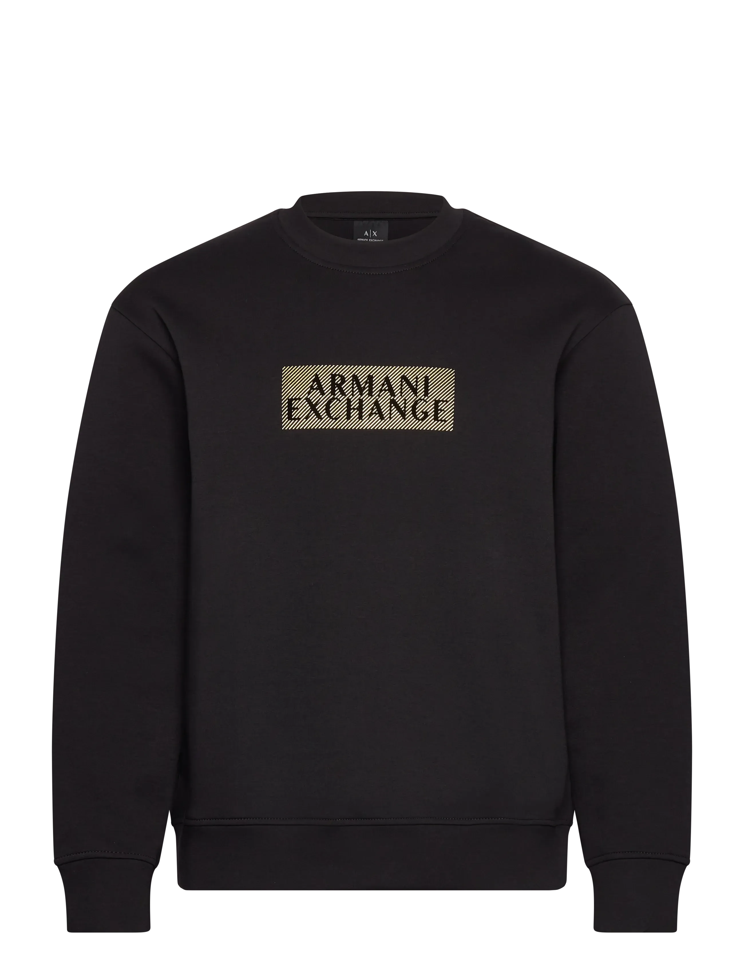 Armani Exchange SWEATSHIRT - Sweatshirts - BLACK DIAGONAL GOLD / black