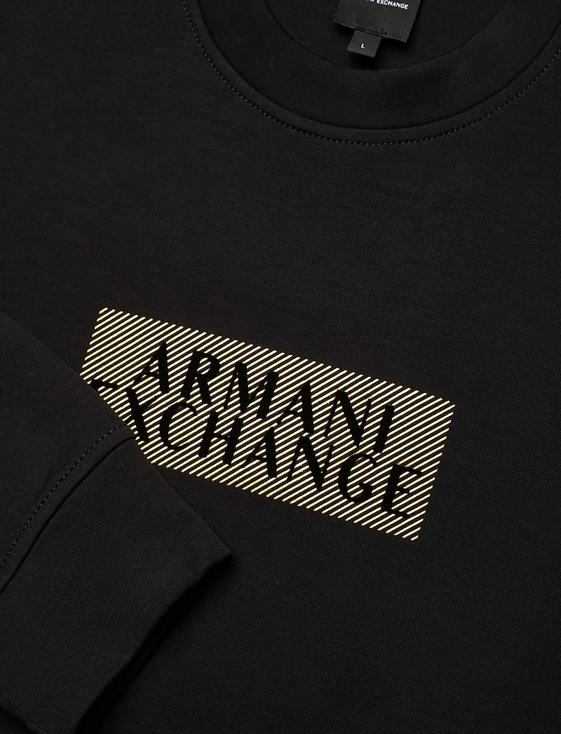 Armani Exchange - SWEATSHIRT - sweatshirts - black diagonal gold - 2