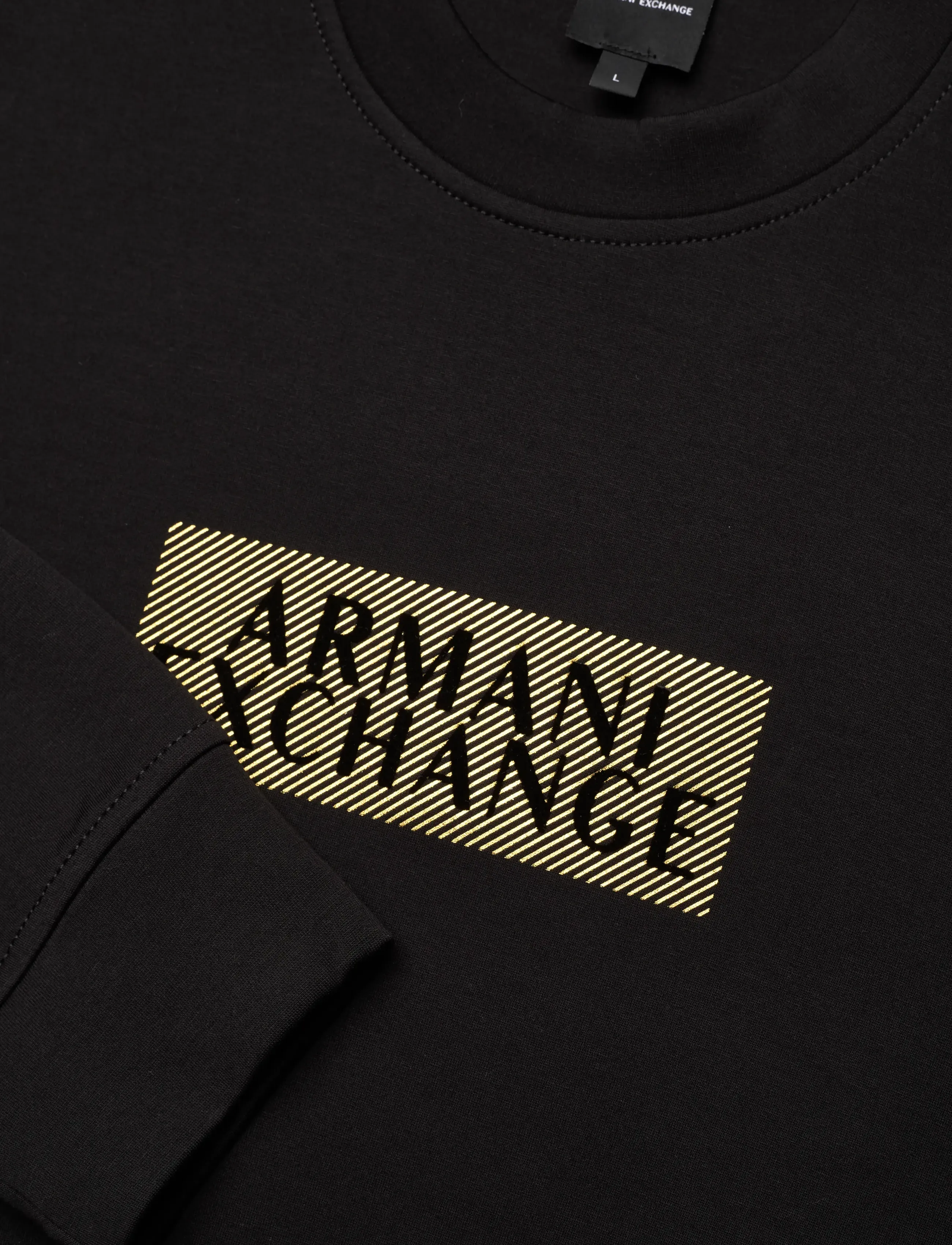 Armani Exchange - SWEATSHIRT - sweatshirts - black diagonal gold - 2
