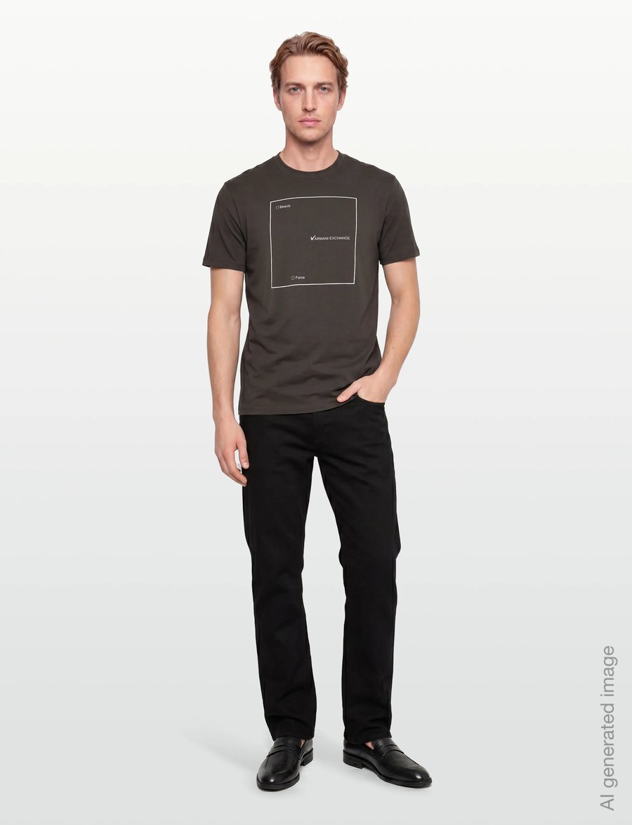 Armani Exchange - T-SHIRT - short-sleeved t-shirts - chocolate - 0
