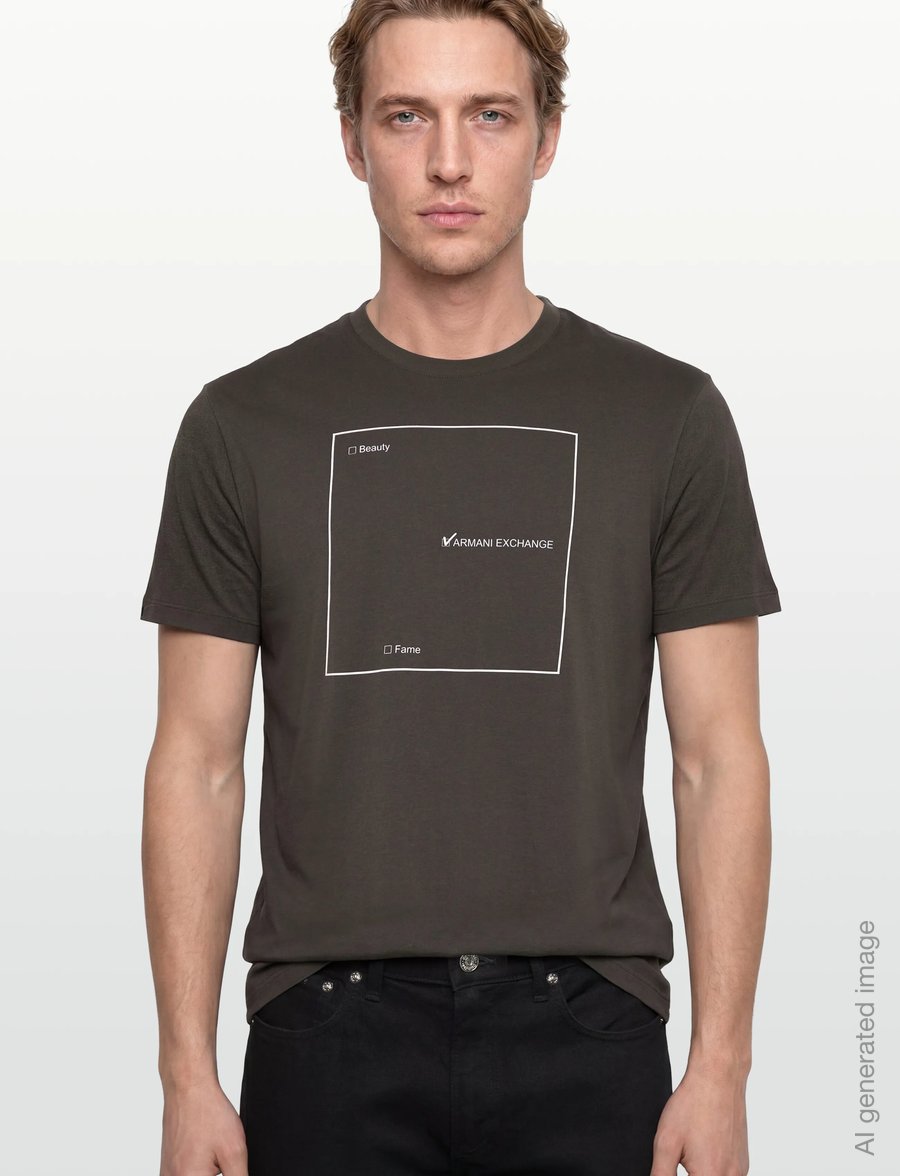 Armani Exchange - T-SHIRT - short-sleeved t-shirts - chocolate - 3