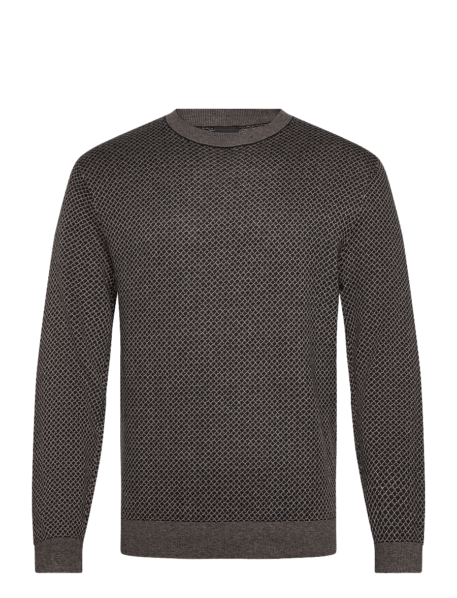 Armani Exchange - PULLOVER - rundhals - black/driftwood sloped - 1