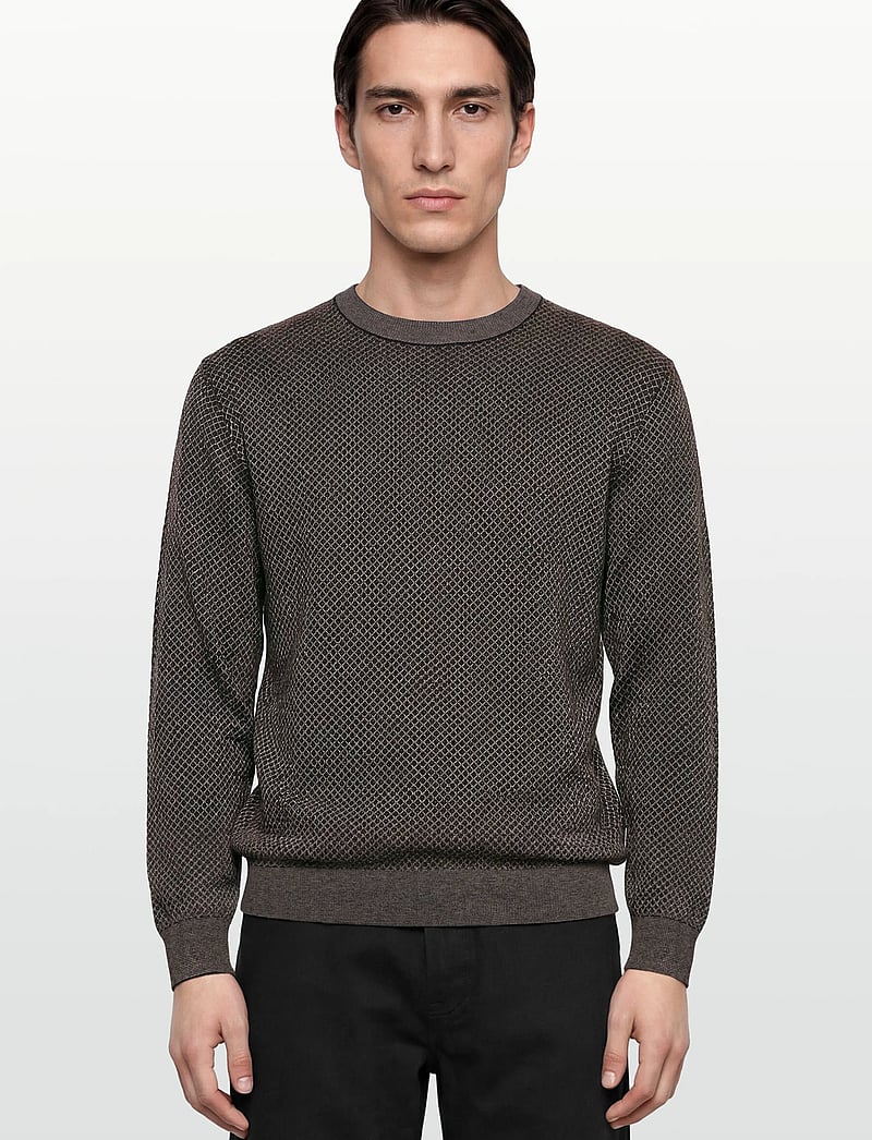 Armani Exchange - PULLOVER - rundhals - black/driftwood sloped - 3