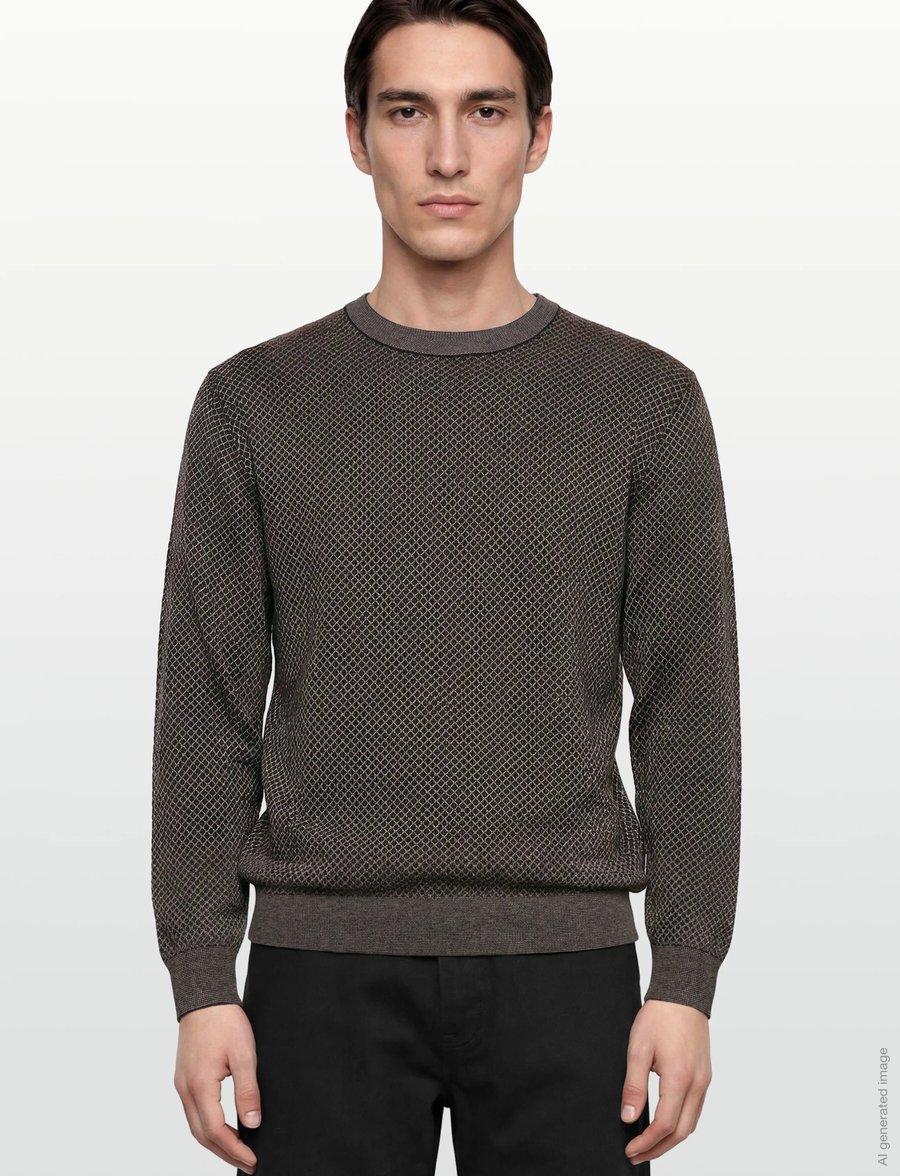 Armani Exchange - PULLOVER - rundhals - black/driftwood sloped - 3