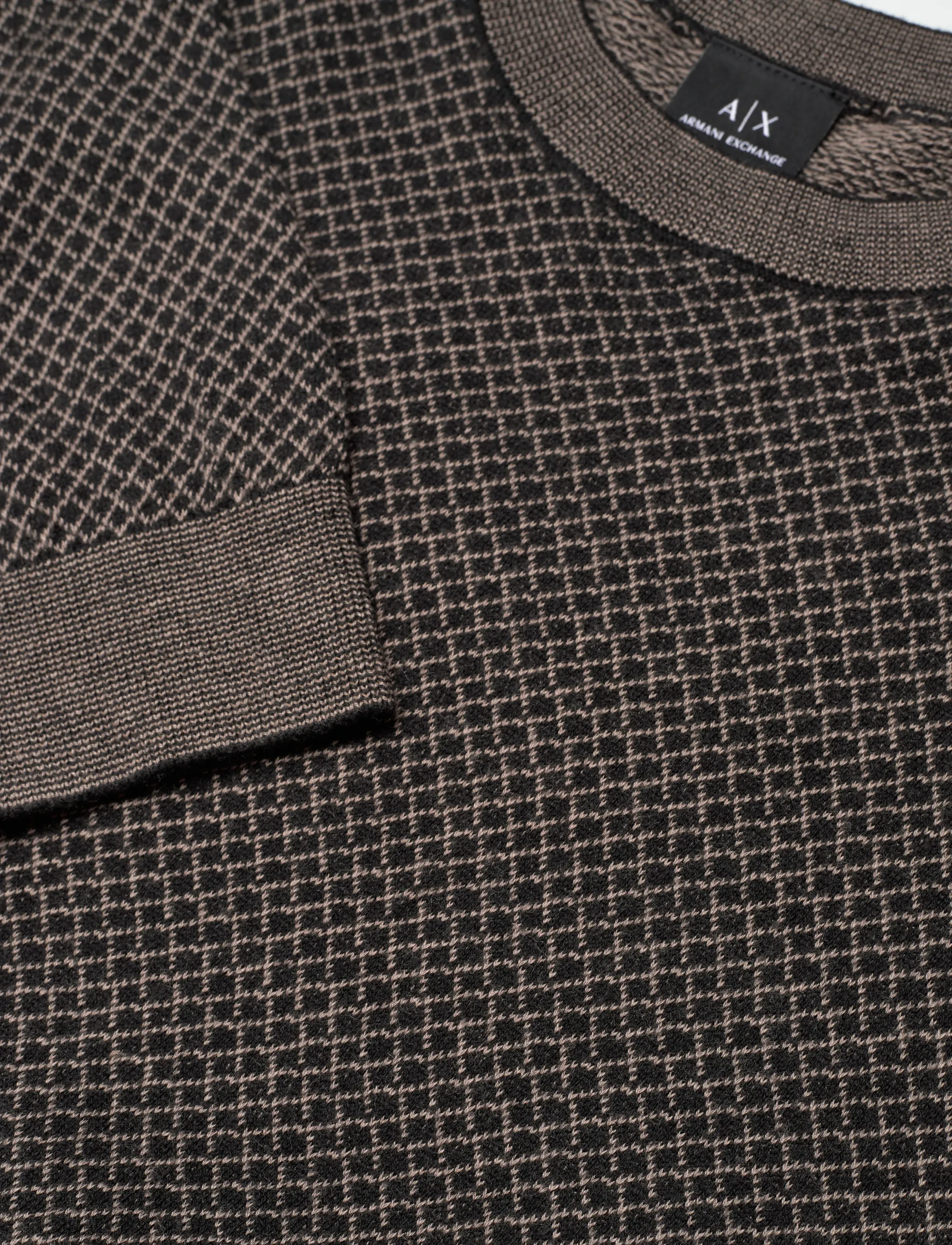 Armani Exchange - PULLOVER - strickmode - black/driftwood sloped - 5