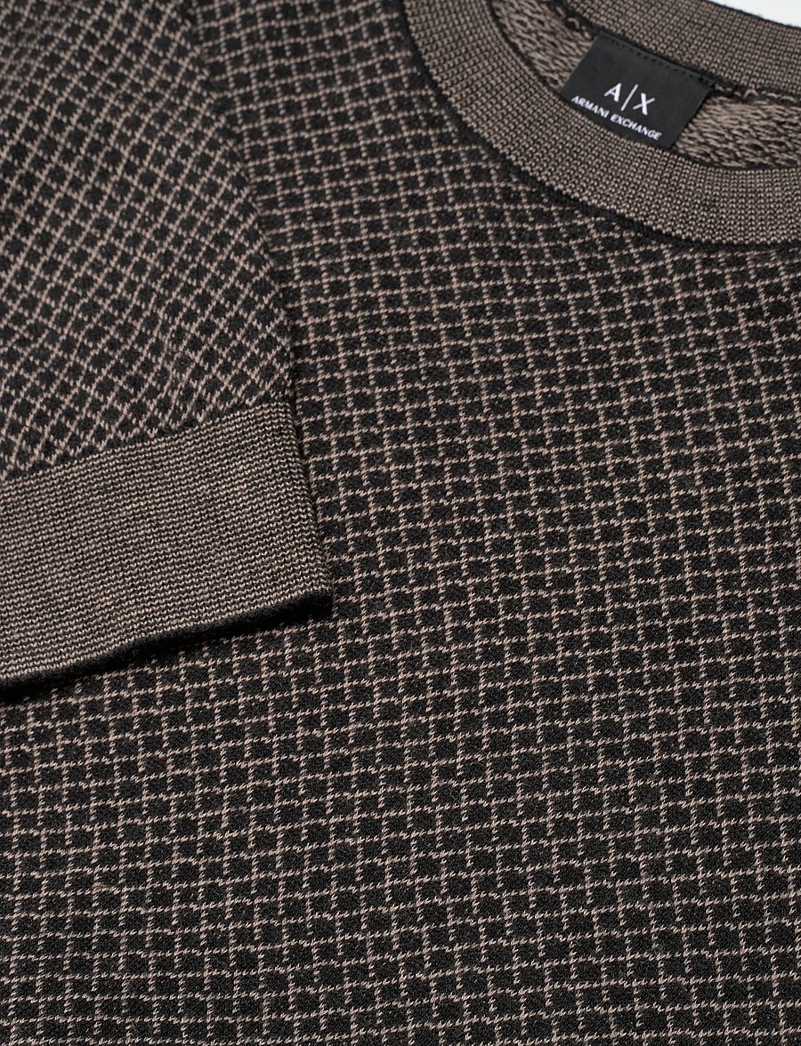 Armani Exchange - PULLOVER - rundhals - black/driftwood sloped - 5