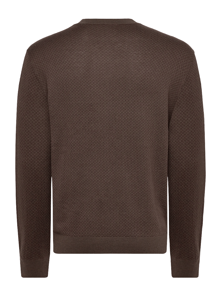 Armani Exchange - PULLOVER - rundhals - chocolate/sage net - 2