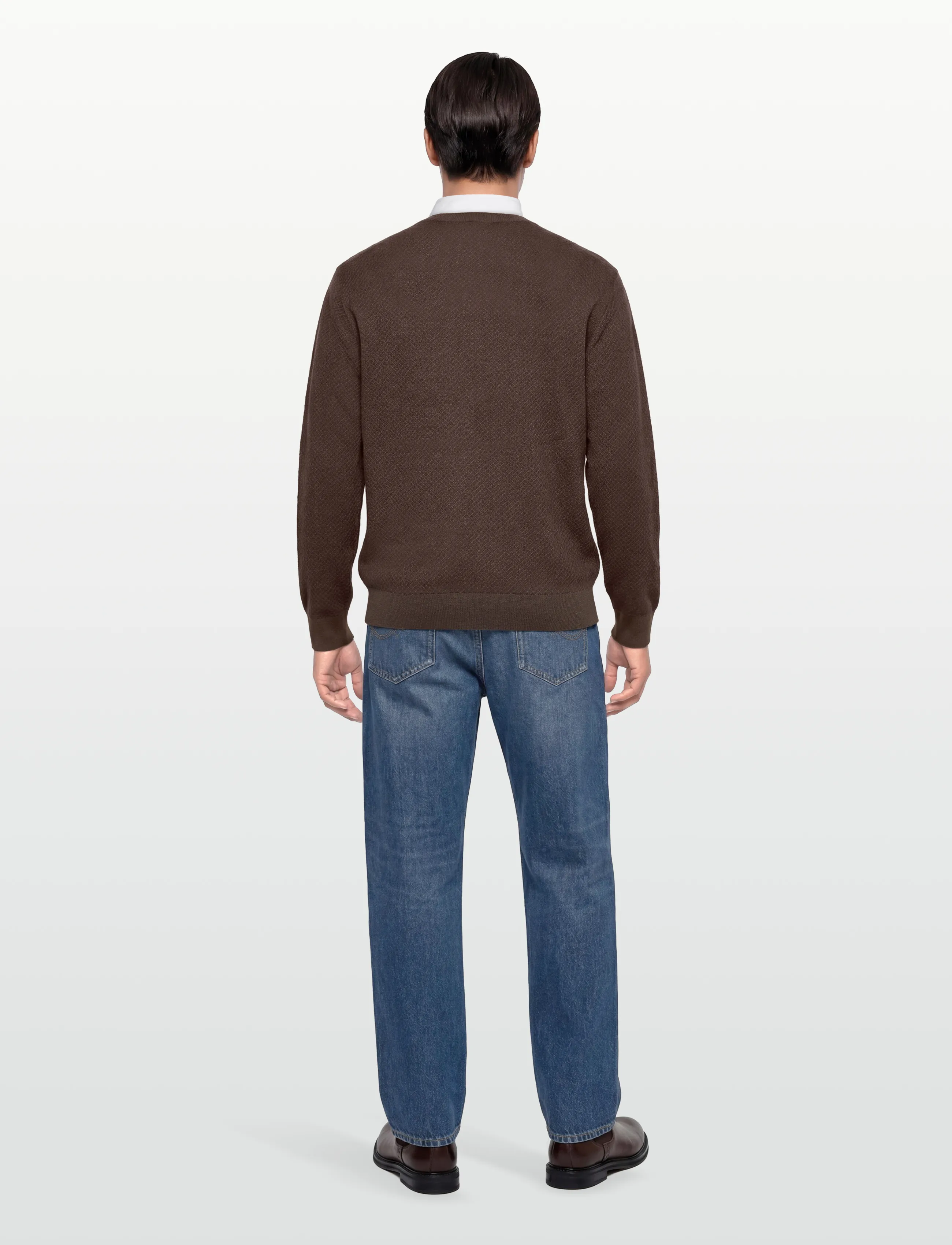 Armani Exchange - PULLOVER - basic knitwear - chocolate/sage net - 4