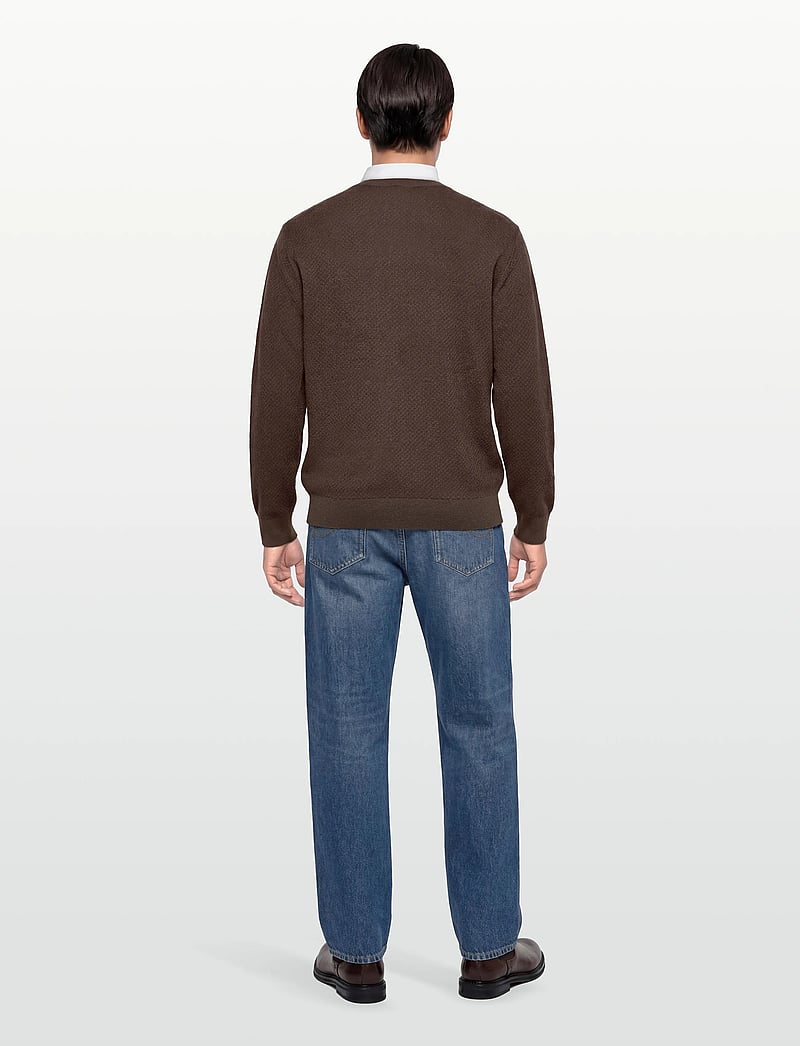 Armani Exchange - PULLOVER - rundhals - chocolate/sage net - 4
