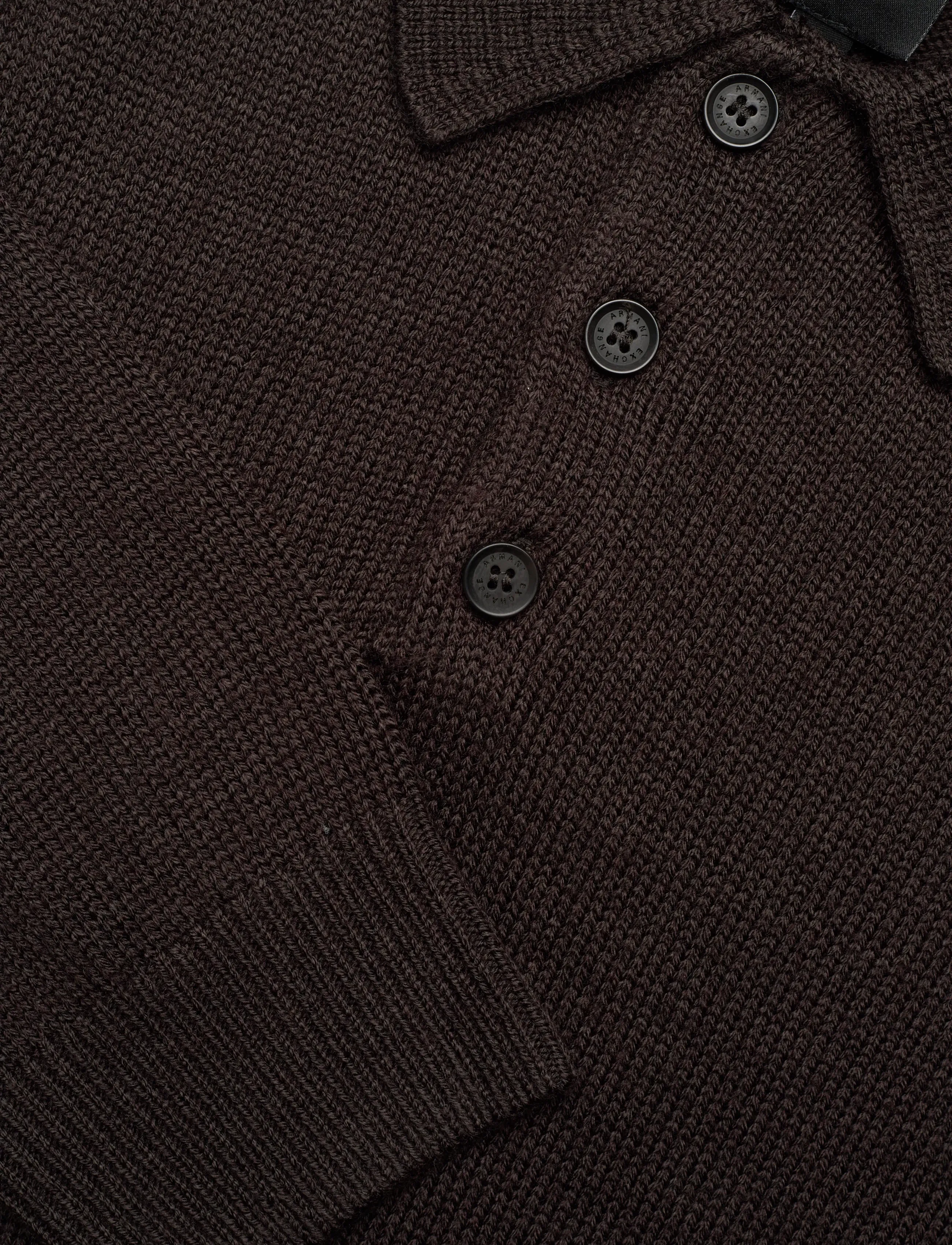Armani Exchange - KNIT POLO - chocolate mel - 2