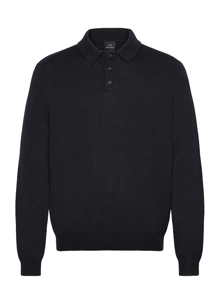 Armani Exchange - KNIT POLO - deep navy - 0