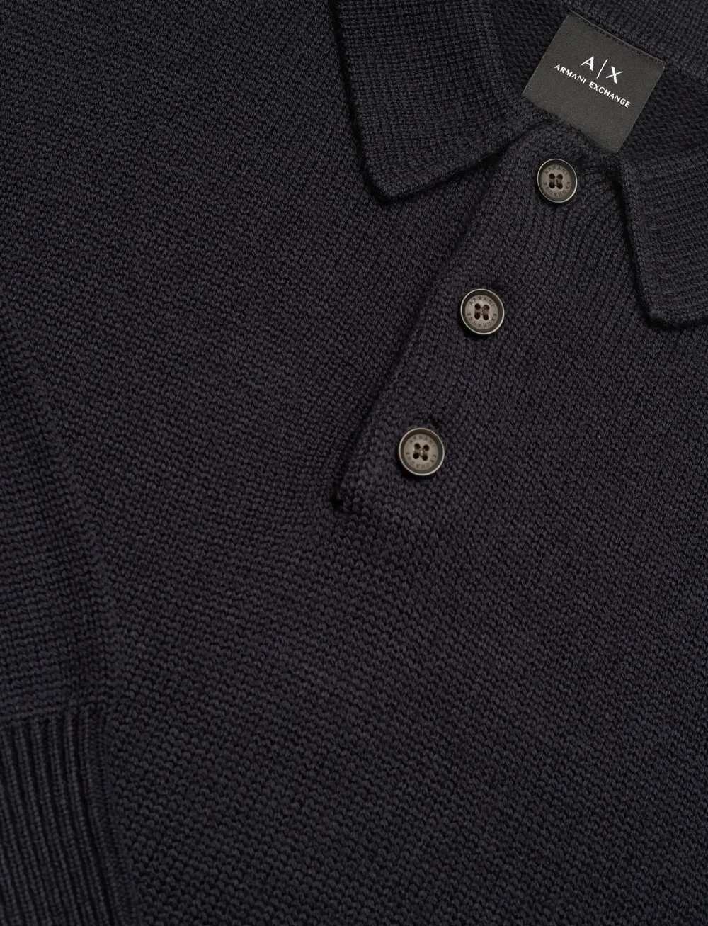 Armani Exchange - KNIT POLO - knitted polos - deep navy - 2