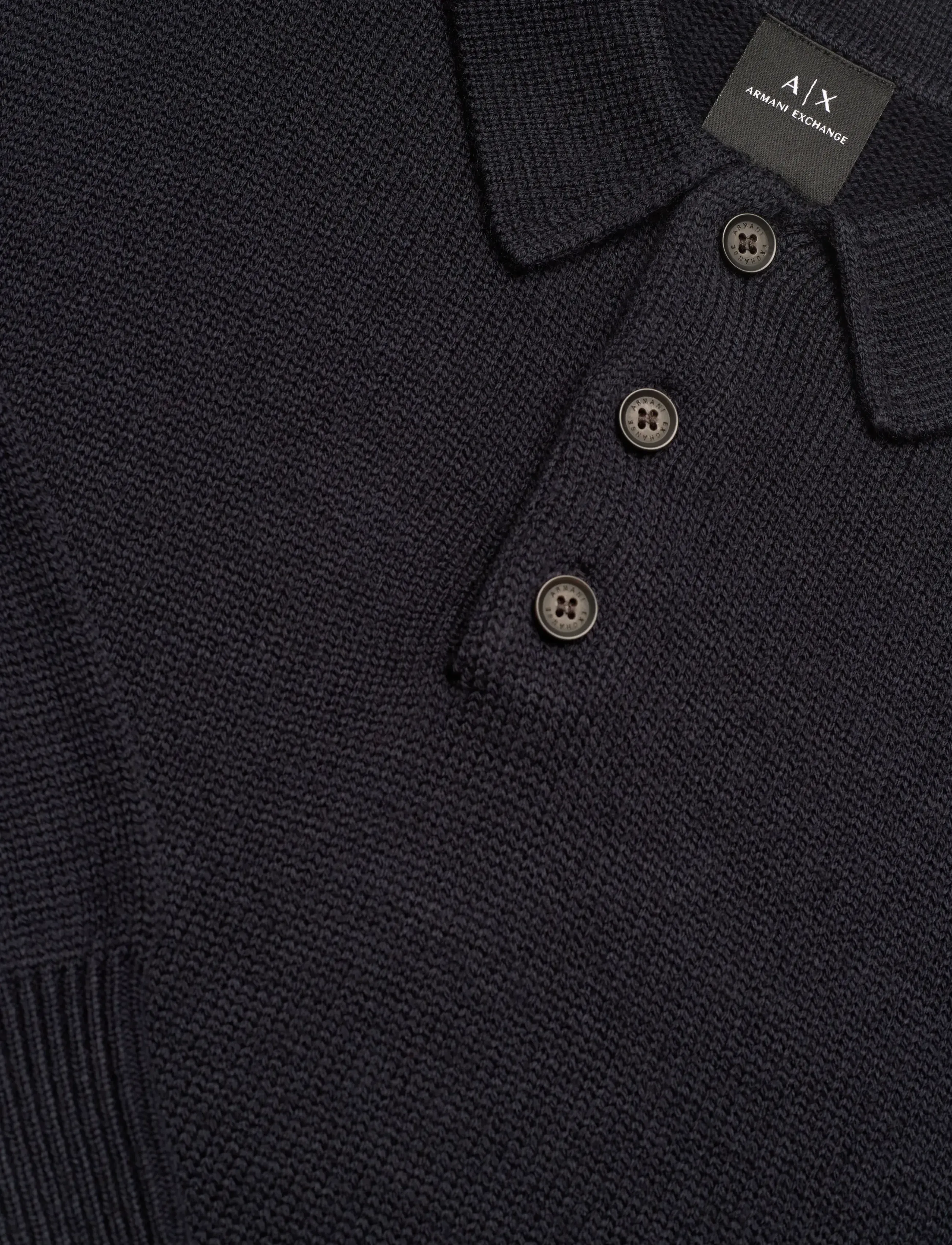 Armani Exchange - KNIT POLO - deep navy - 2