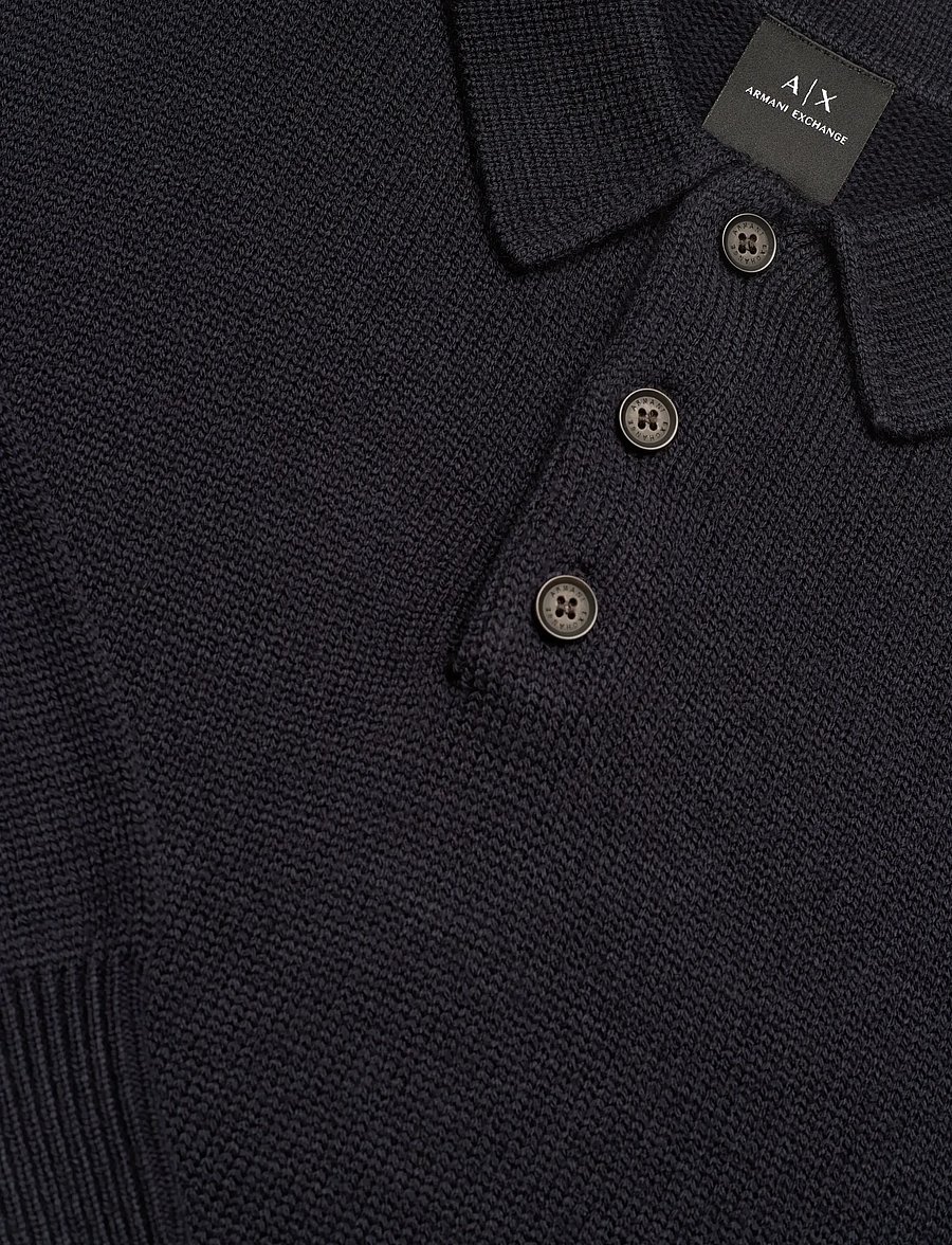 Armani Exchange - KNIT POLO - deep navy - 2