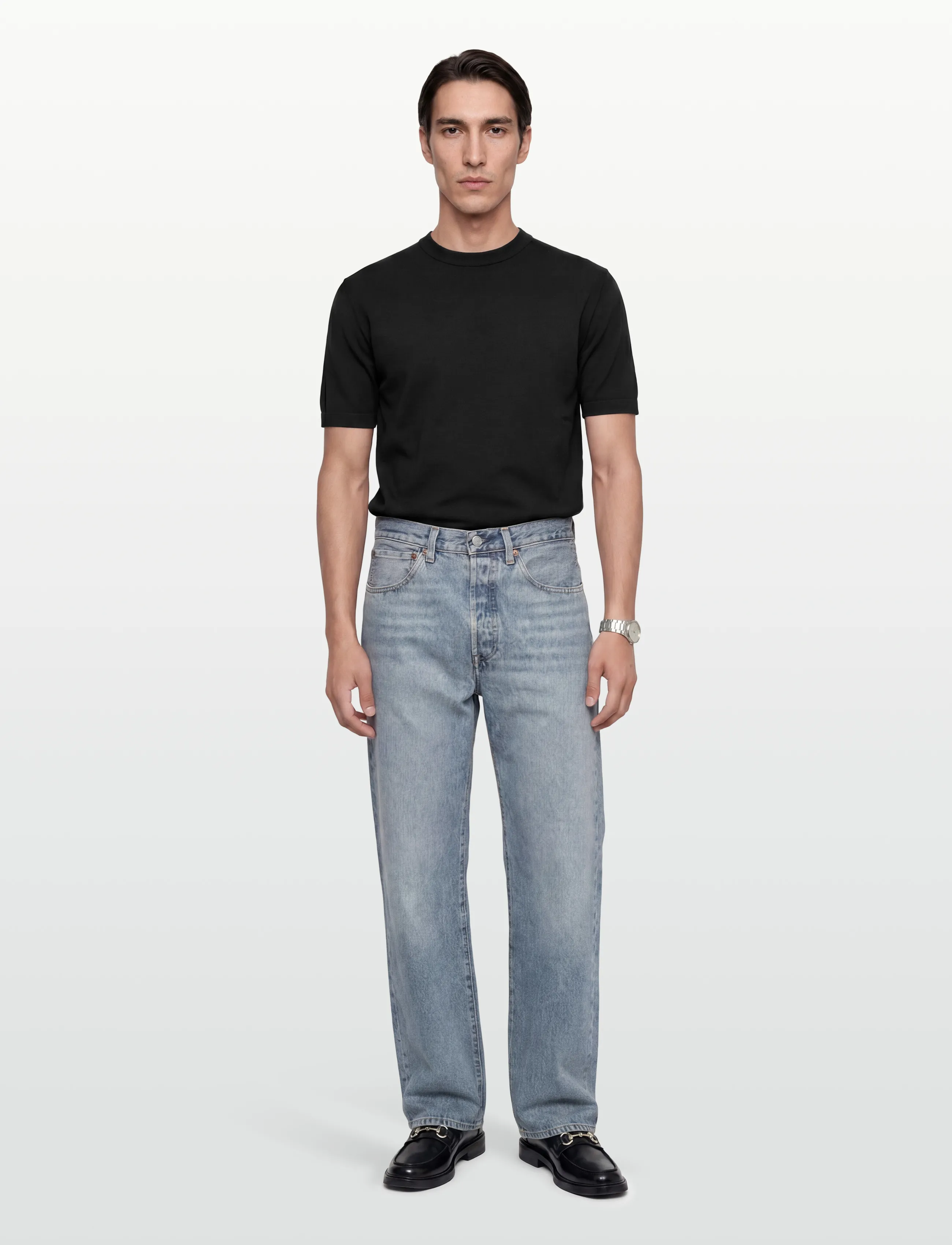 Armani Exchange PULLOVER - Kurzärmelig - BLACK / black