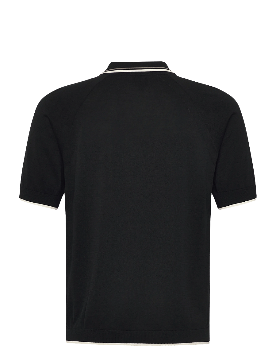 Armani Exchange - KNIT POLO - knitted polos - black - 2