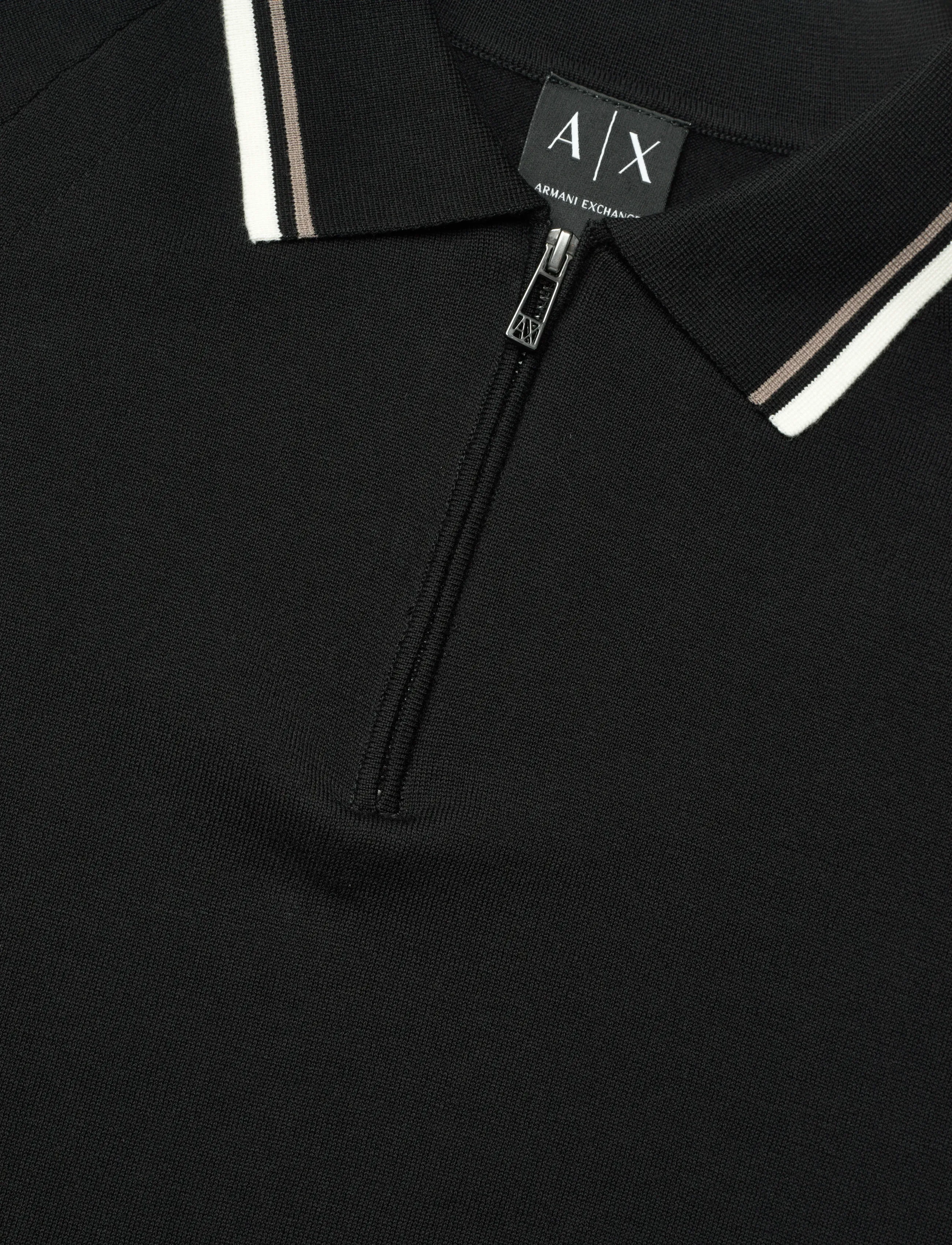 Armani Exchange - KNIT POLO - herren - black - 5
