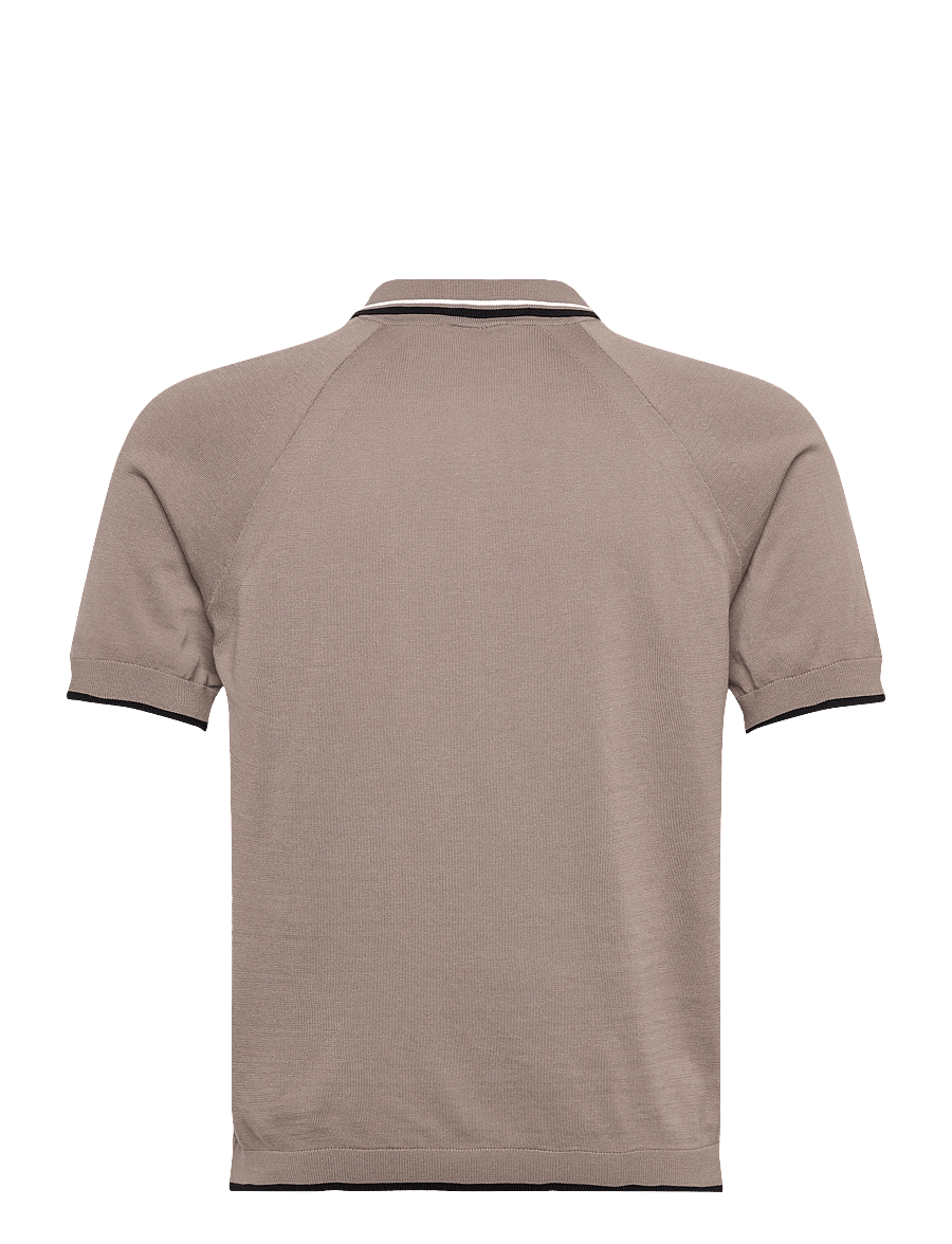 Armani Exchange - KNIT POLO - langärmlige strick-polohemden - driftwood - 2
