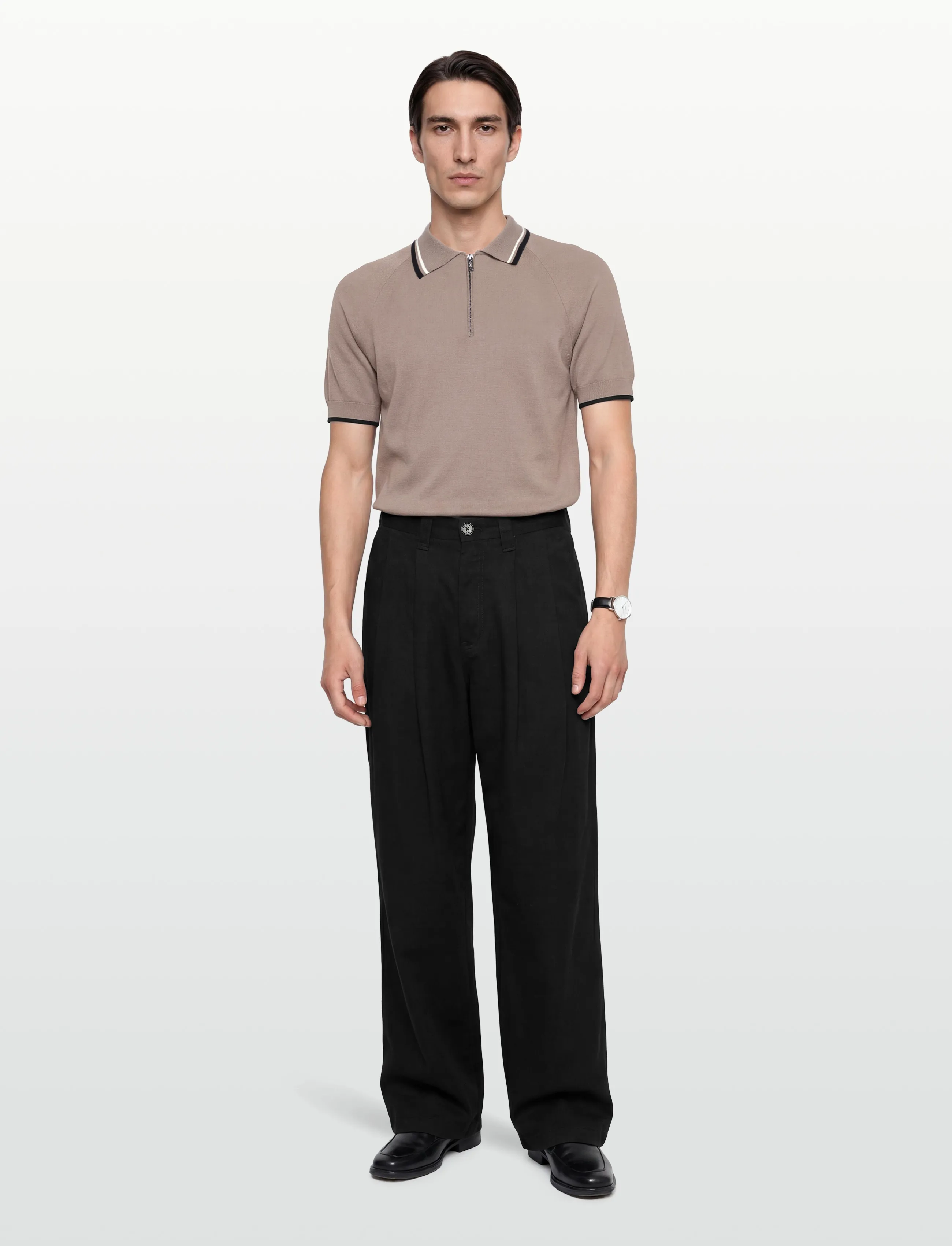 Armani Exchange - KNIT POLO - mænd - driftwood - 0