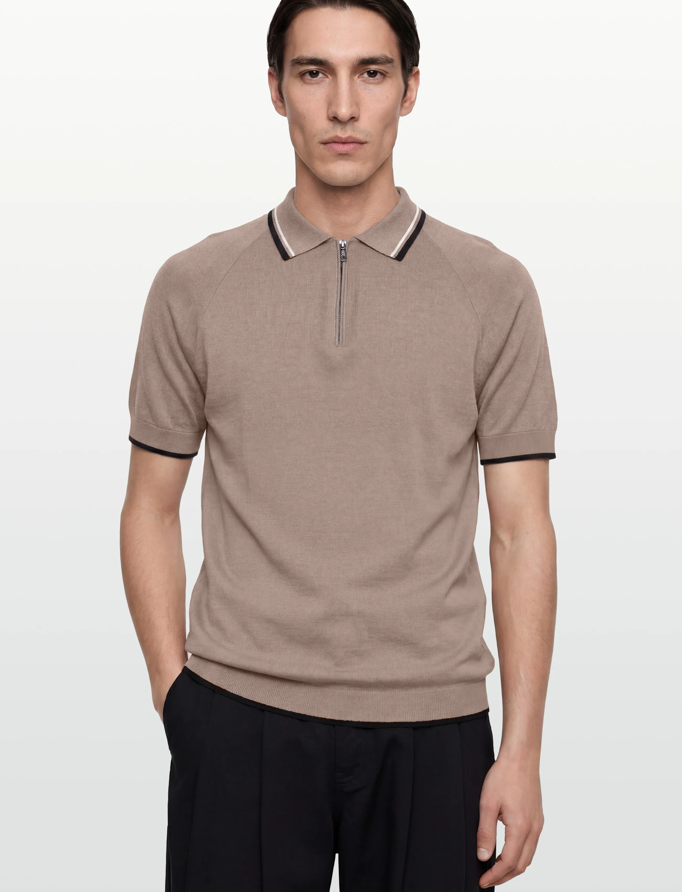 Armani Exchange - KNIT POLO - mænd - driftwood - 3