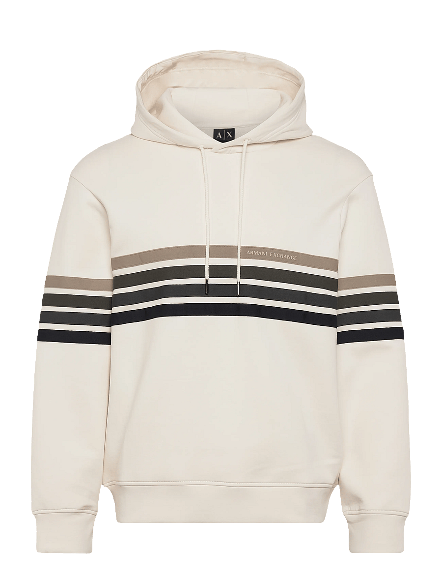 Armani Exchange - SWEATSHIRT - kapuzenpullover - cream - 1