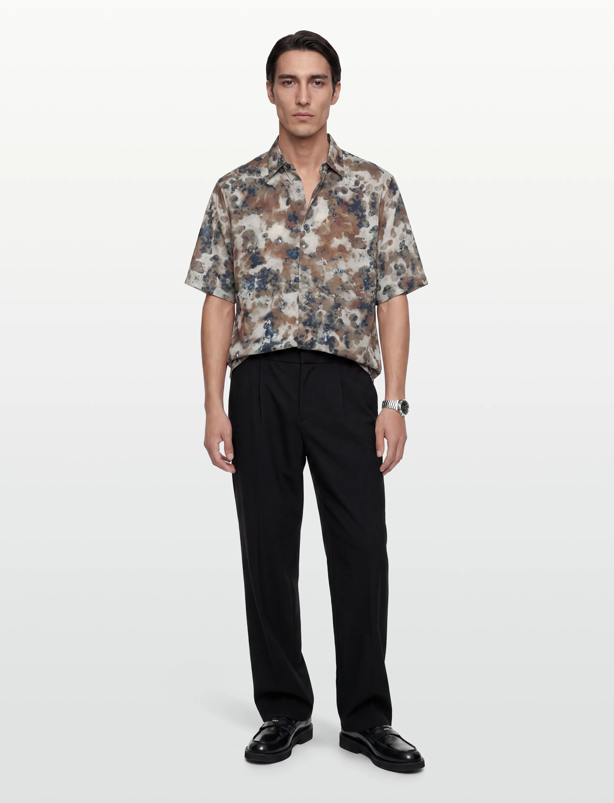 Armani Exchange SHIRT - Skjorter - CLOUDY ALLOVER / multi
