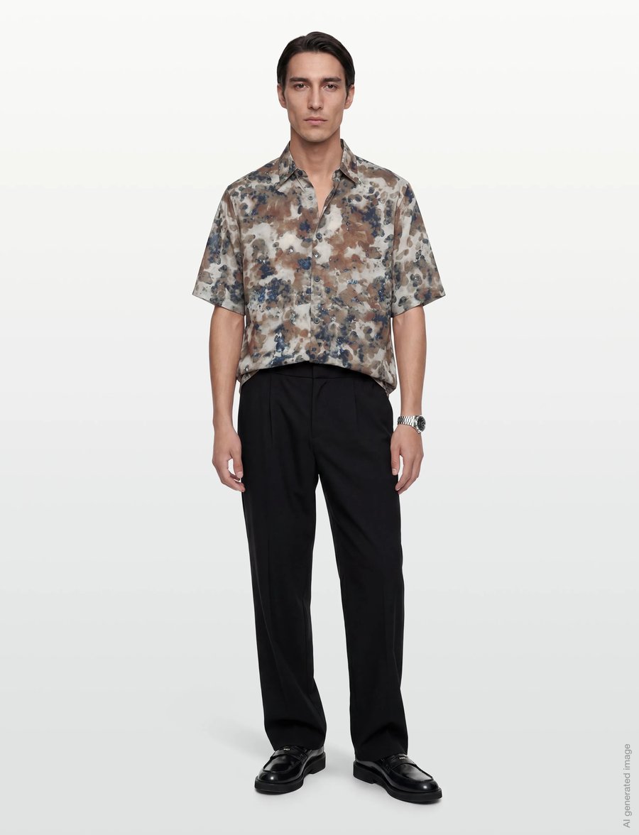 Armani Exchange - SHIRT - casual skjortor - cloudy allover - 0