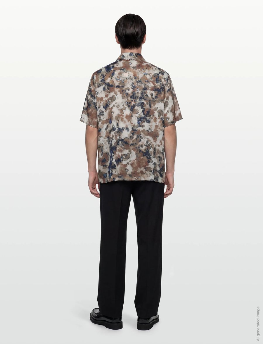 Armani Exchange - SHIRT - casual skjortor - cloudy allover - 4