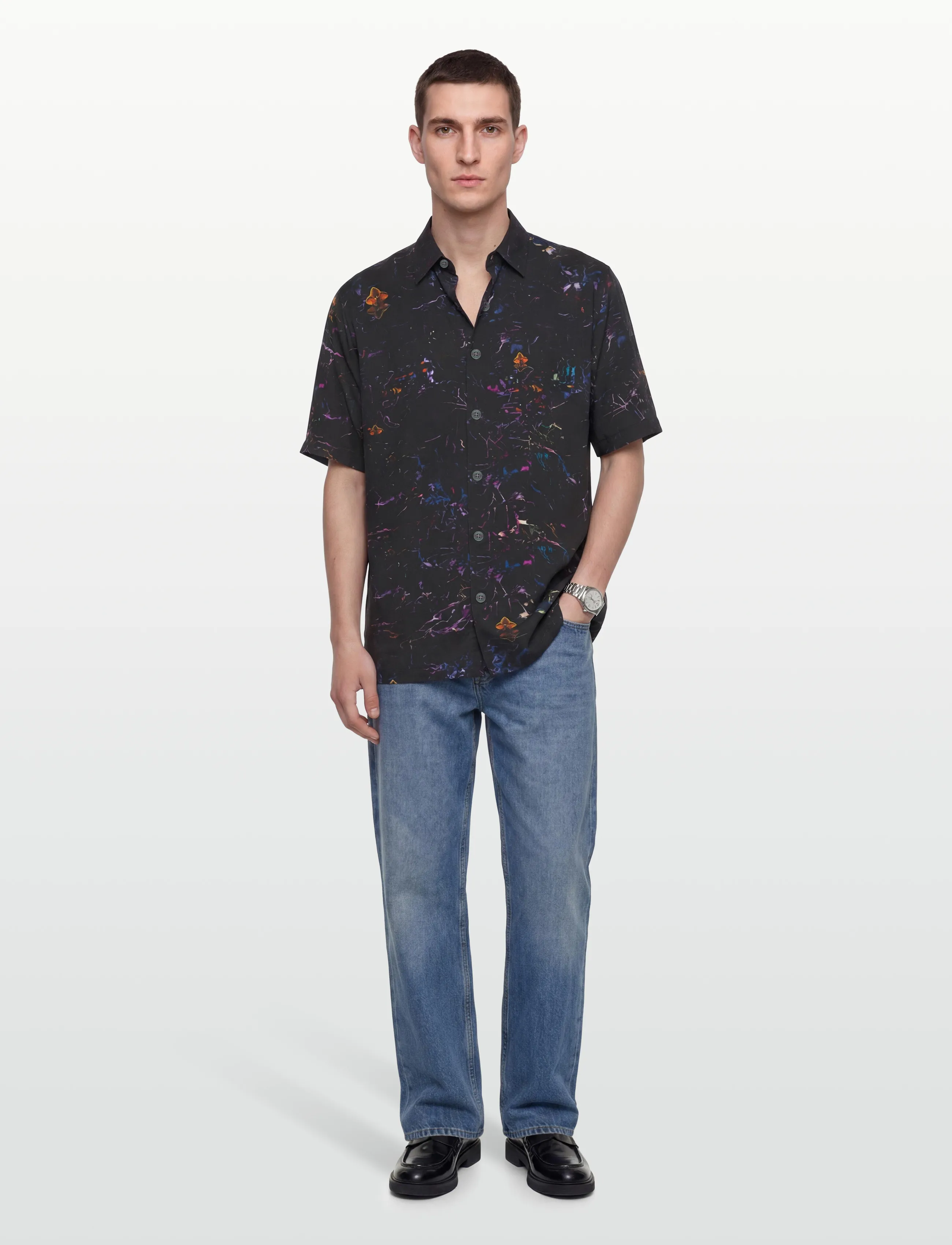 Armani Exchange Shirt, XL, Shirts, Schwarz - Casual Männerswear