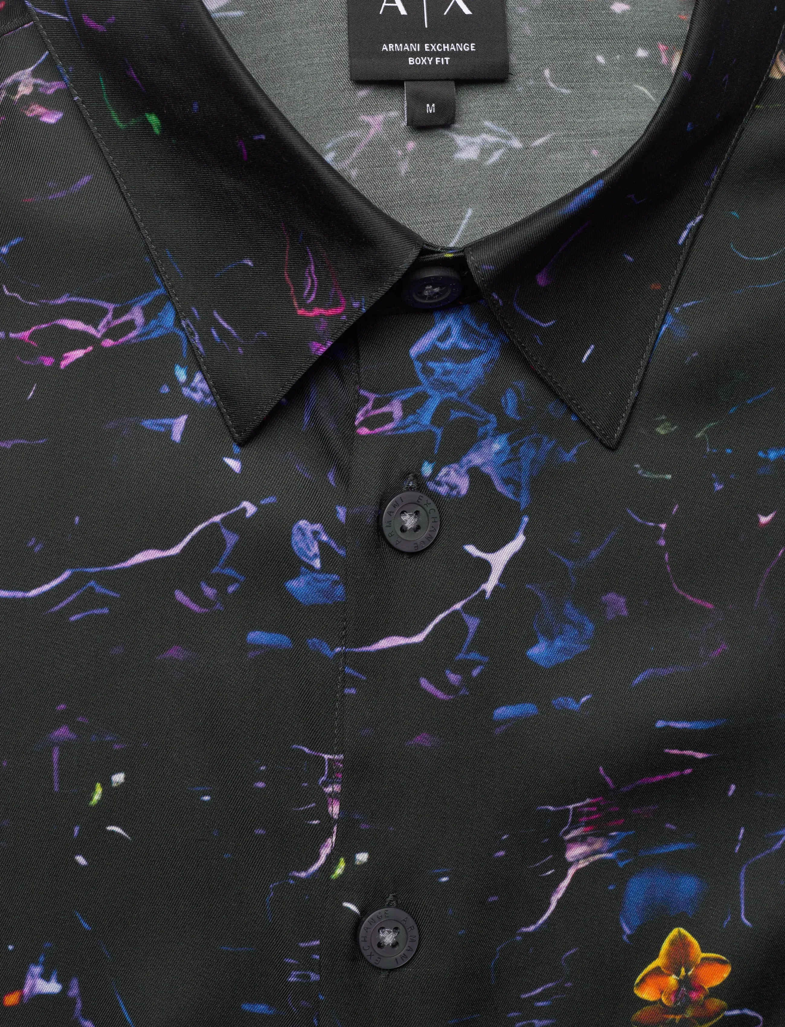 Armani Exchange - SHIRT - polo krekli ar īsām piedurknēm - flower ph. allover - 5
