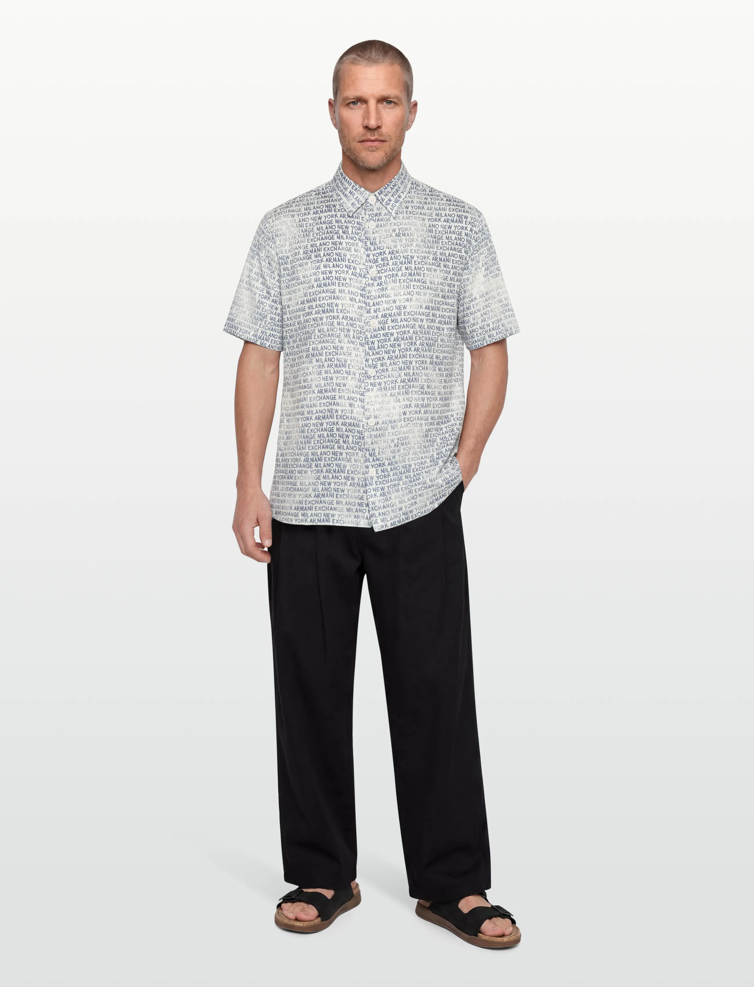 Armani Exchange Shirt, L, Shirts, Weiß - Casual Männerswear