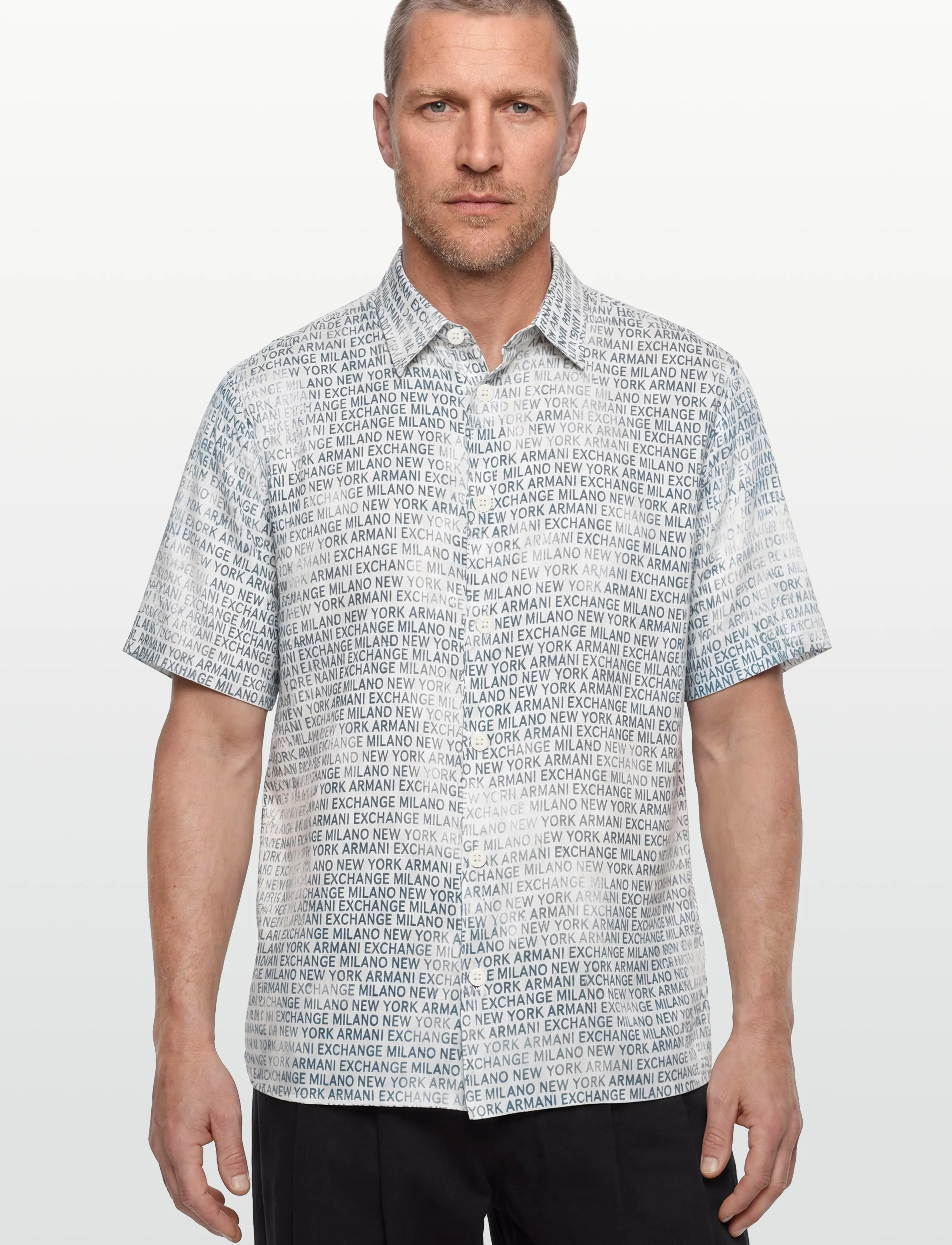 Armani Exchange - SHIRT - casual shirts - lettering ext.w/chin - 3