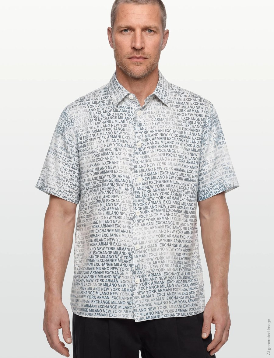 Armani Exchange - SHIRT - casual hemden - lettering ext.w/chin - 3