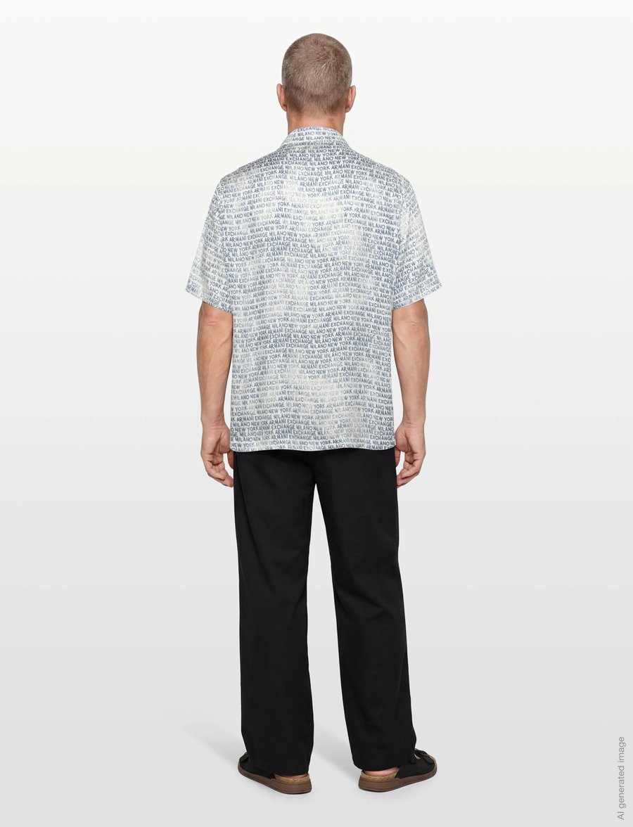 Armani Exchange - SHIRT - casual hemden - lettering ext.w/chin - 4