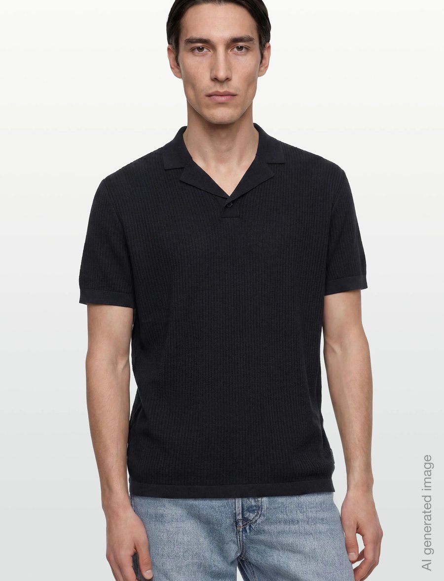 Armani Exchange - KNIT POLO - polostrik - deep navy - 3