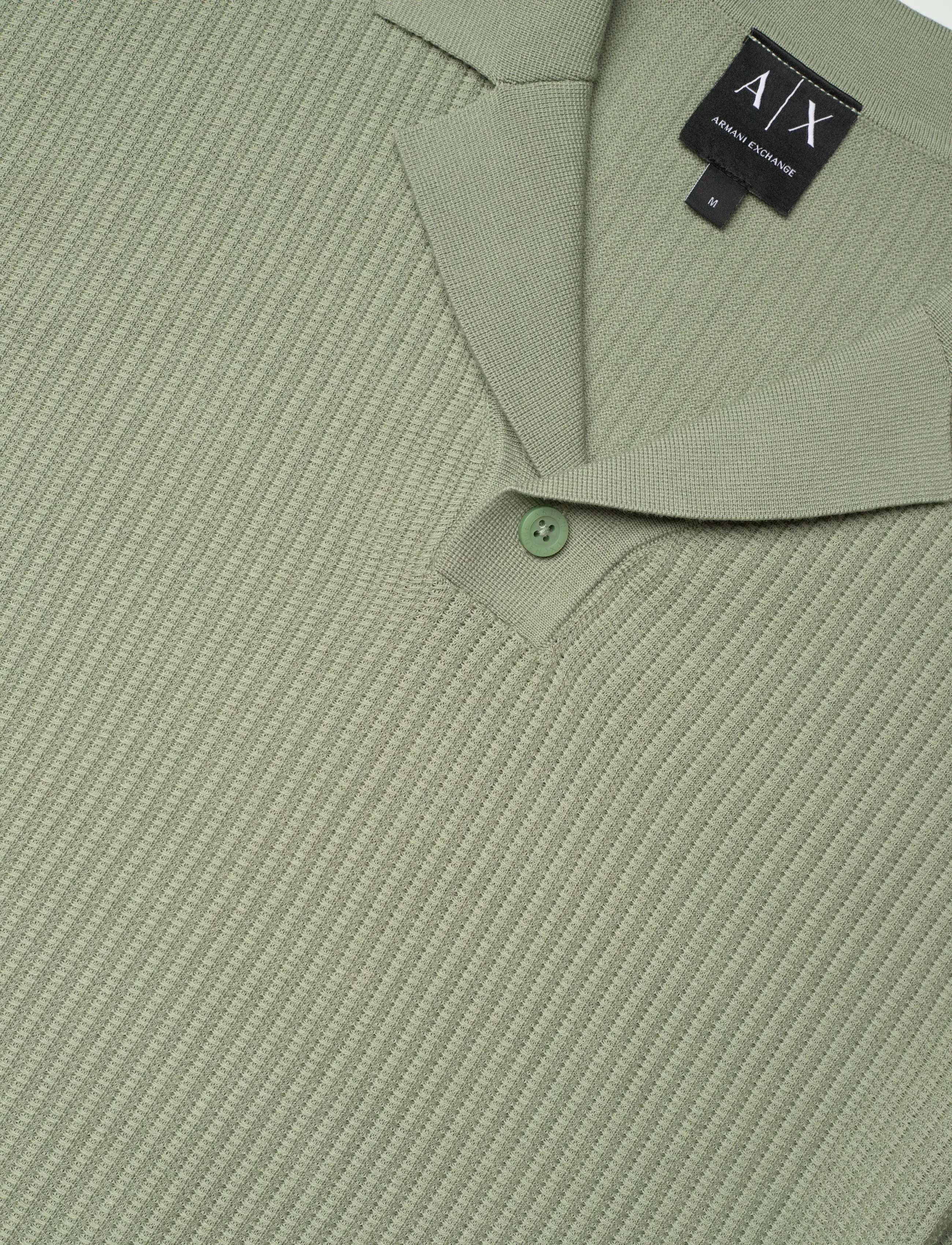 Armani Exchange - KNIT POLO - gestrickte polohemden - hedge green - 5