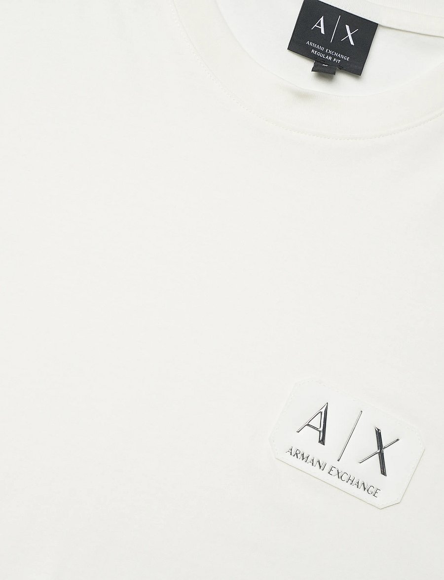 Armani Exchange - T-SHIRT - lühikeste varrukatega t-särgid - off white - 5