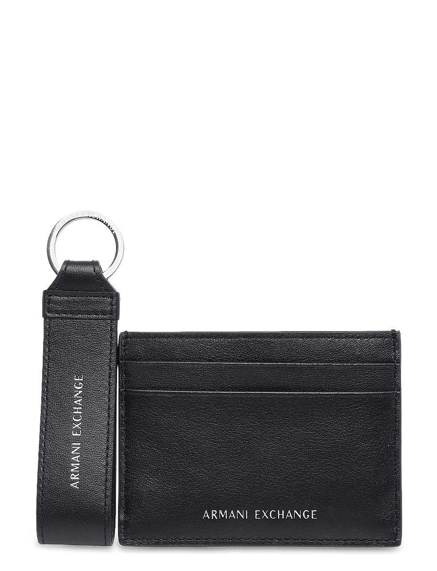 Armani Exchange - SMALL LEATHER GOODS SET - schlüsselringe - black - 0