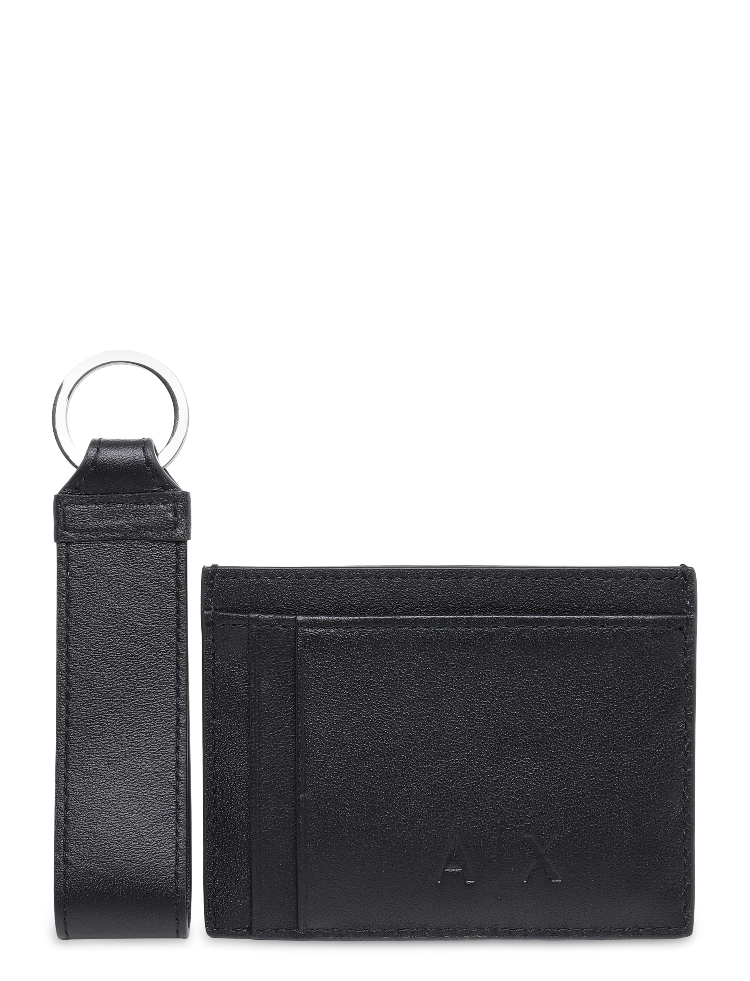 Armani Exchange - SMALL LEATHER GOODS SET - schlüsselringe - black - 1