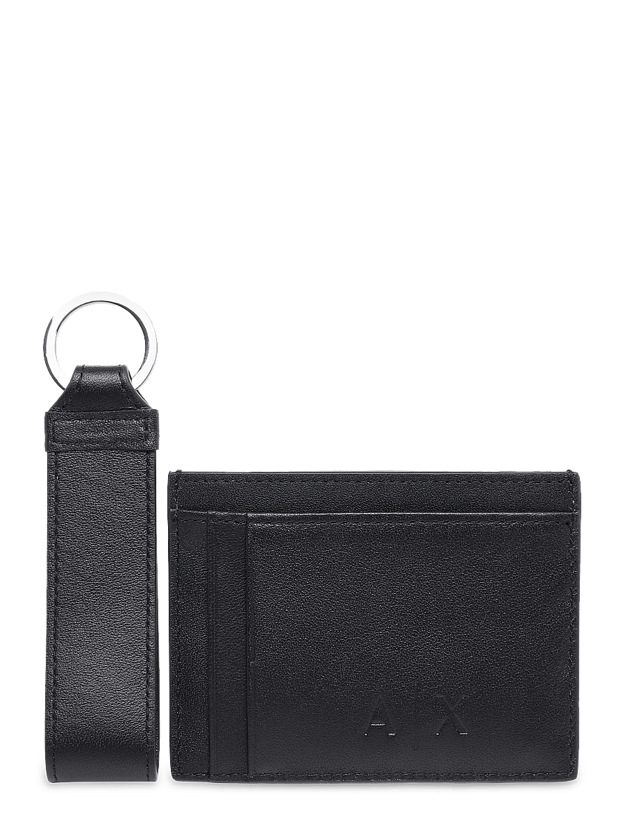 Armani Exchange - SMALL LEATHER GOODS SET - schlüsselringe - black - 1