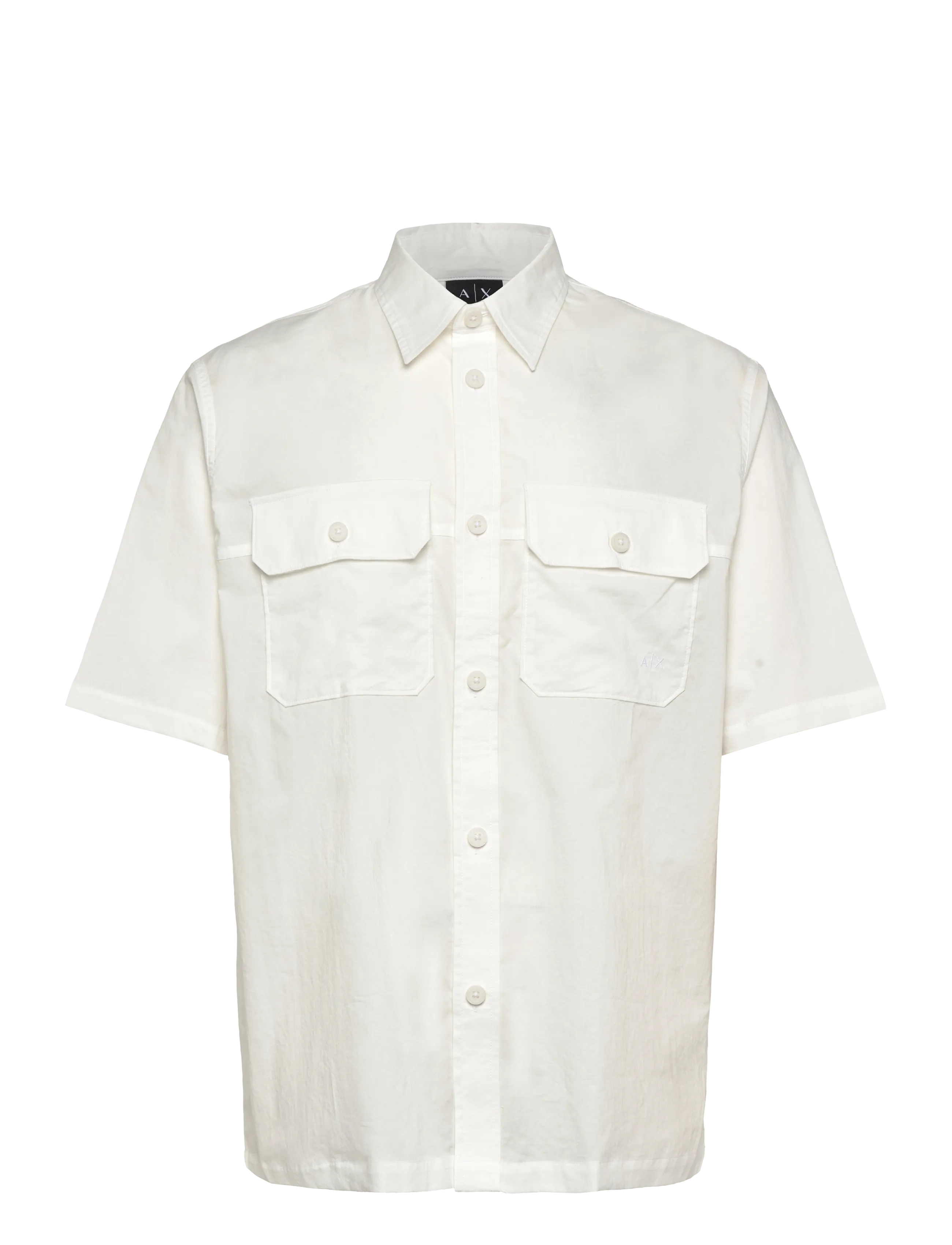 Armani Exchange SHIRT - Kurzarmhemden - OFF WHITE / white