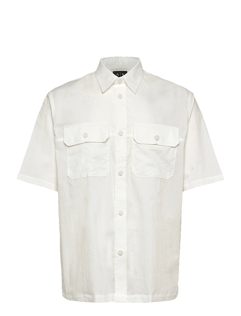 Armani Exchange - SHIRT - kortärmade skjortor - off white - 0
